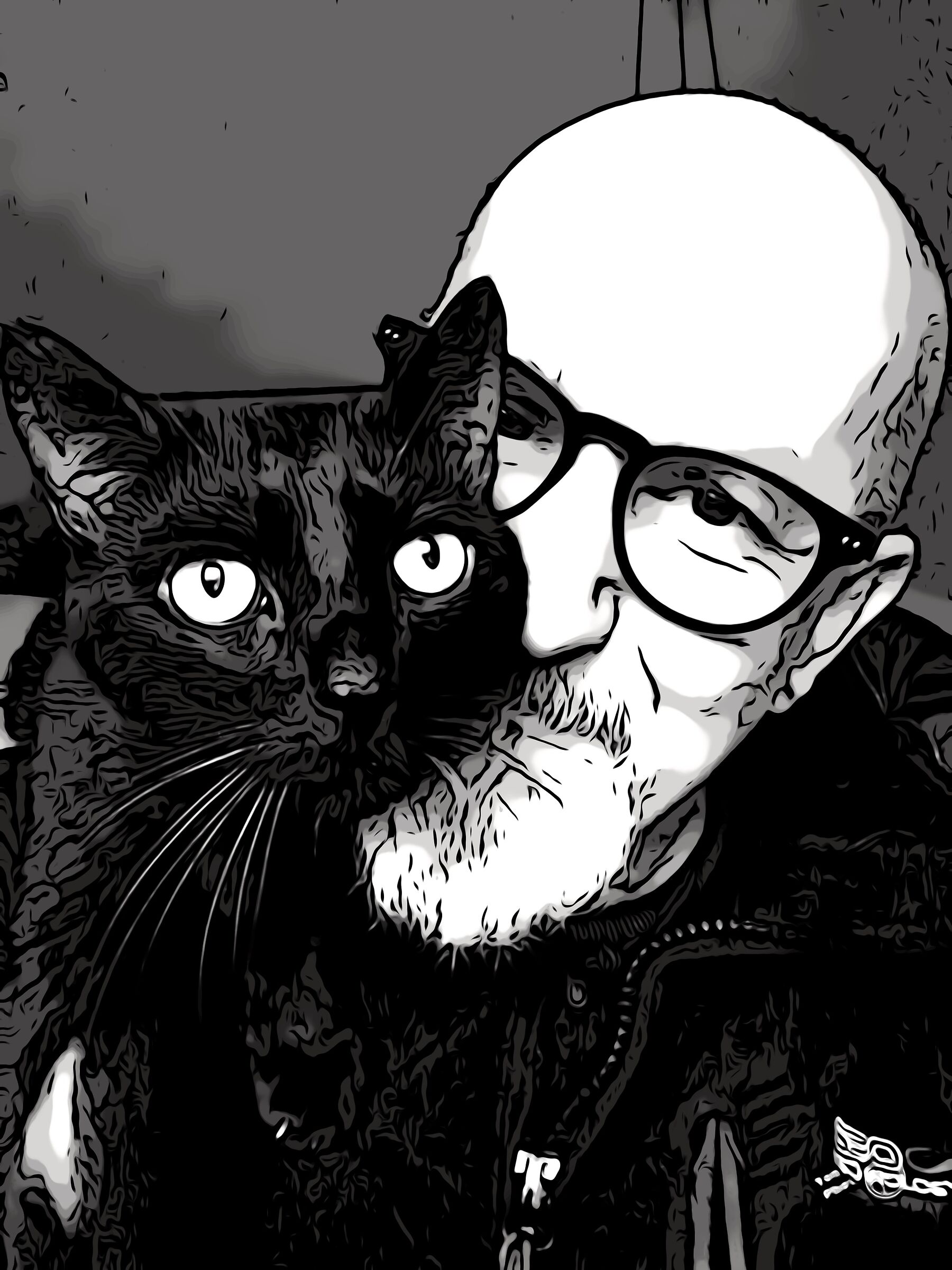 Self-portrait with my beloved Cat!