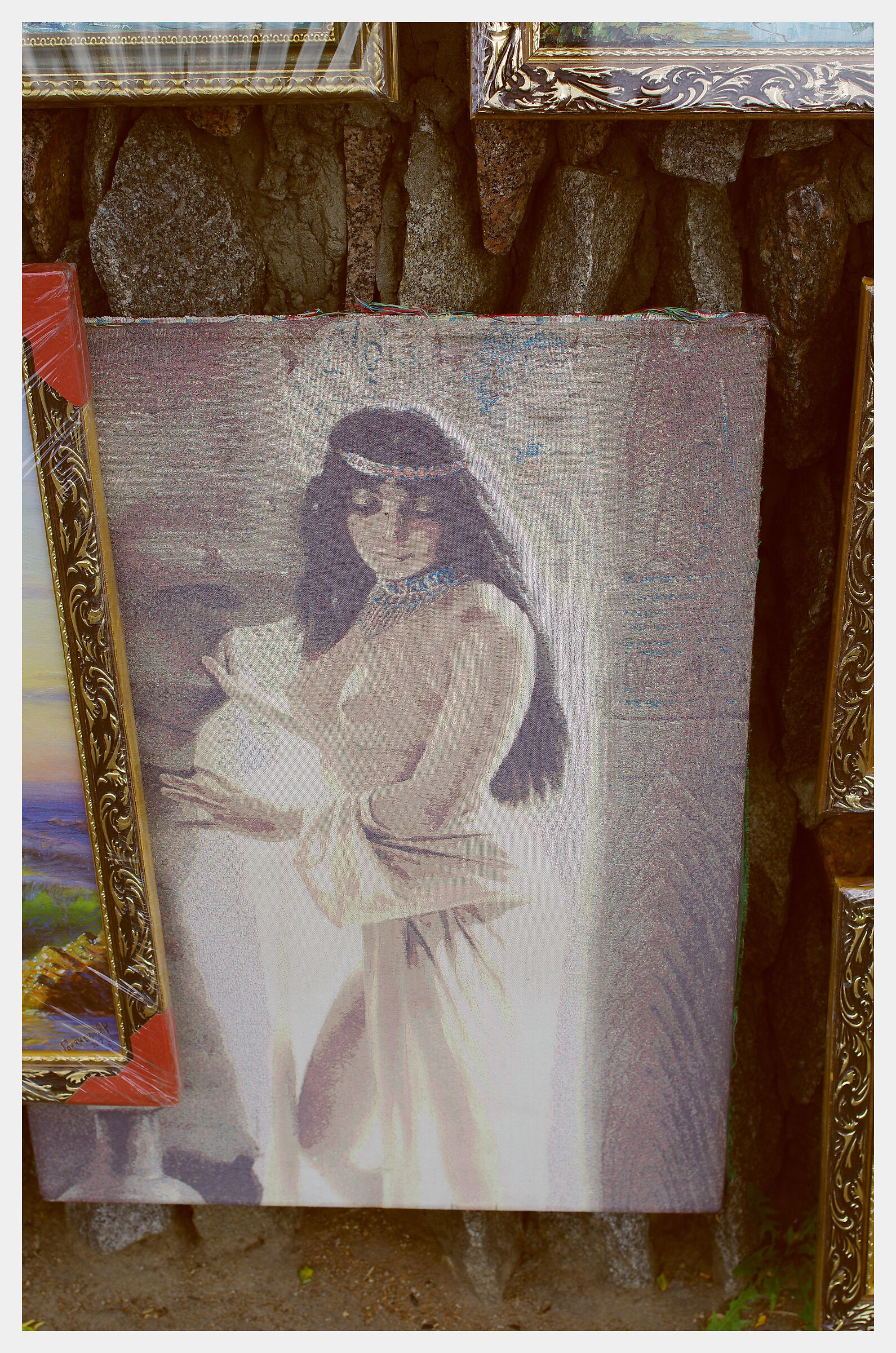 At the street art exhibition: sale!