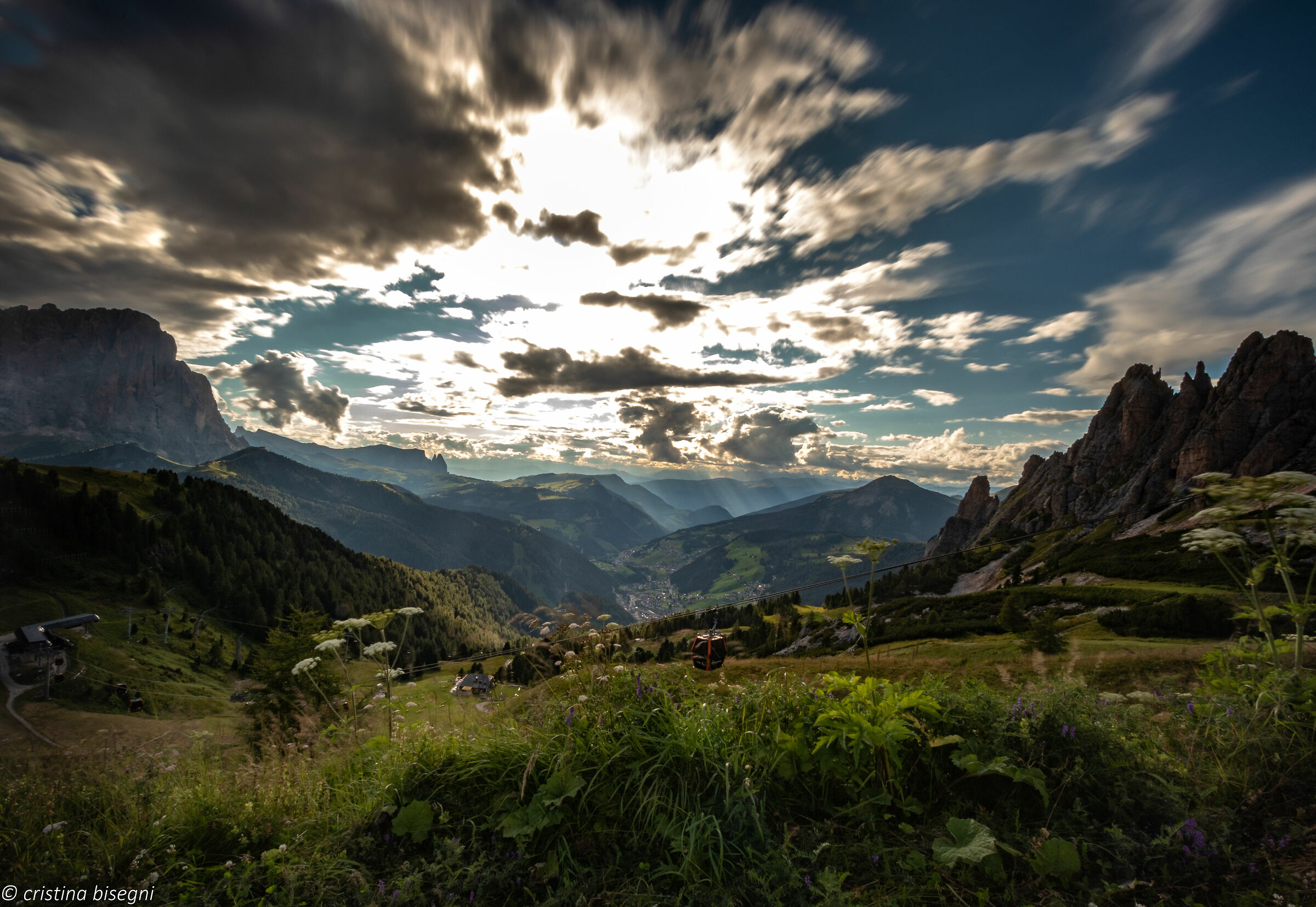 sunset with thunderstorm