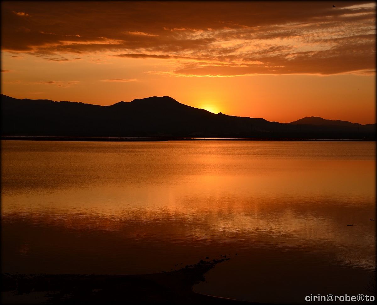 Tramonto sullo stagno