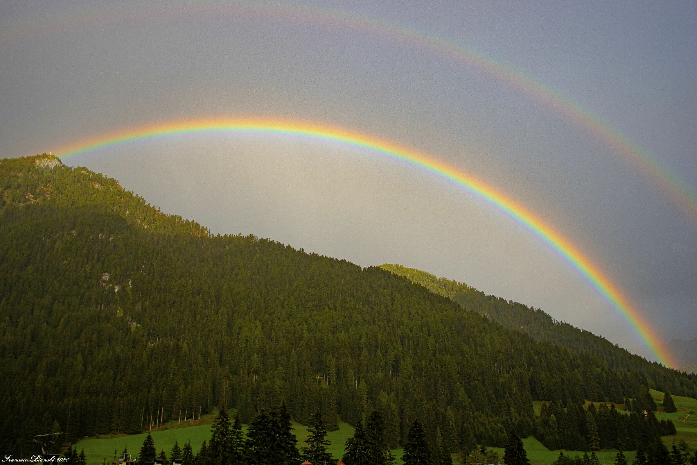 Rainbow in the valley of Fassa