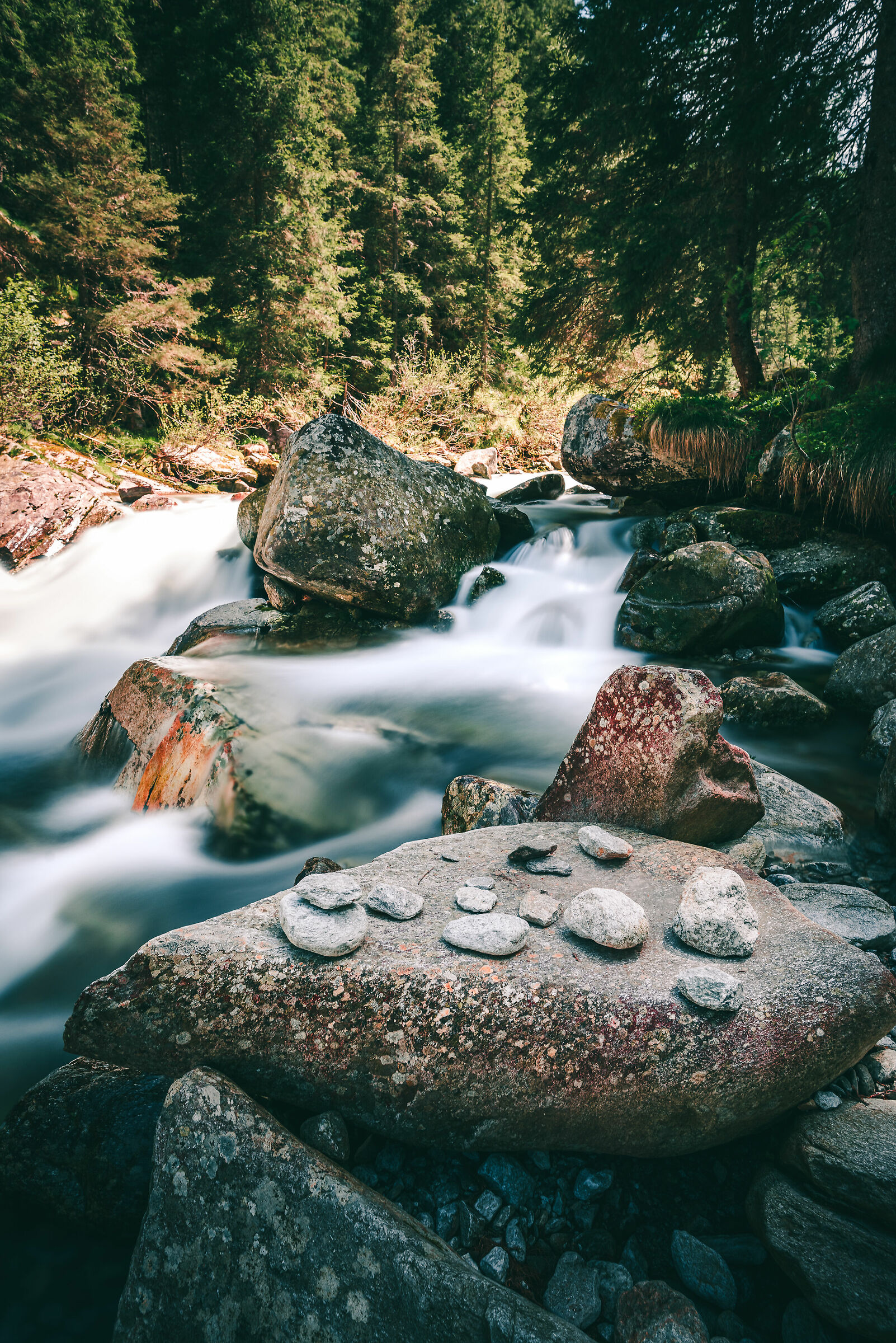 Stones and water
