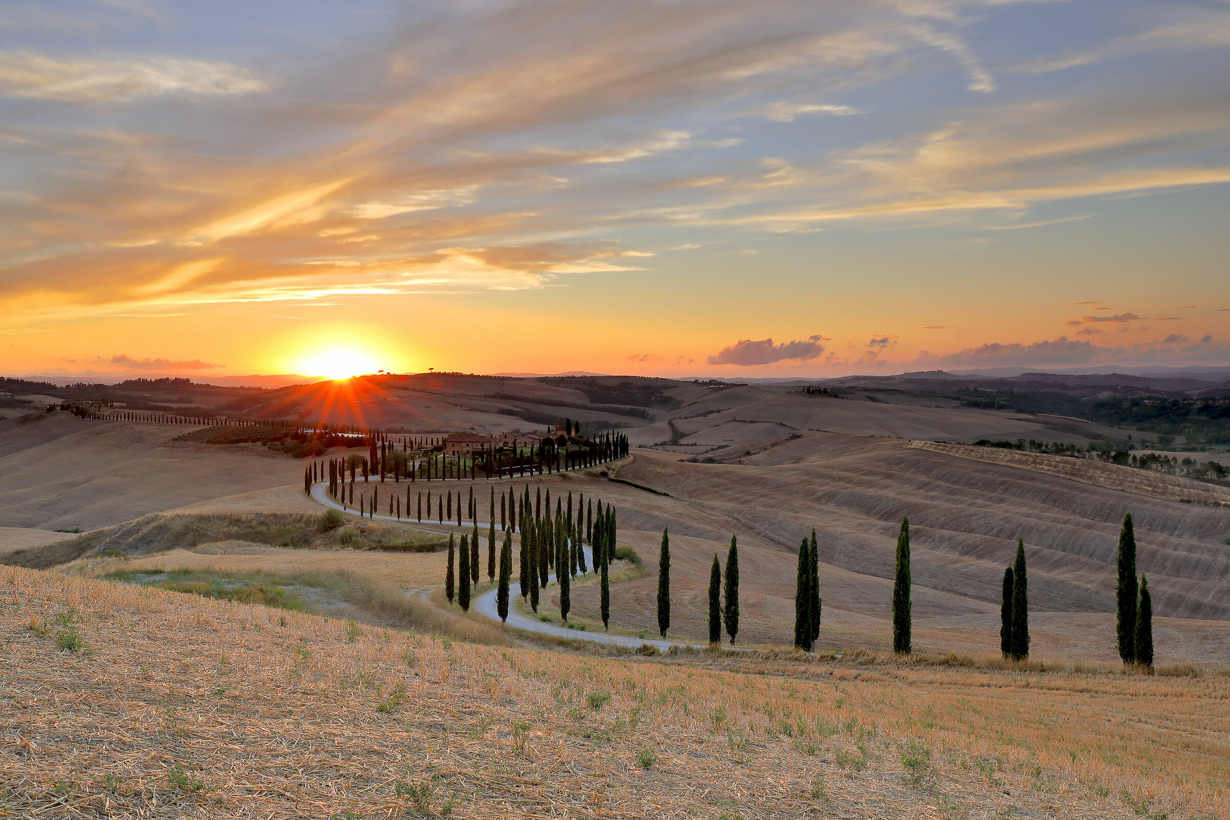 Colline al tramonto