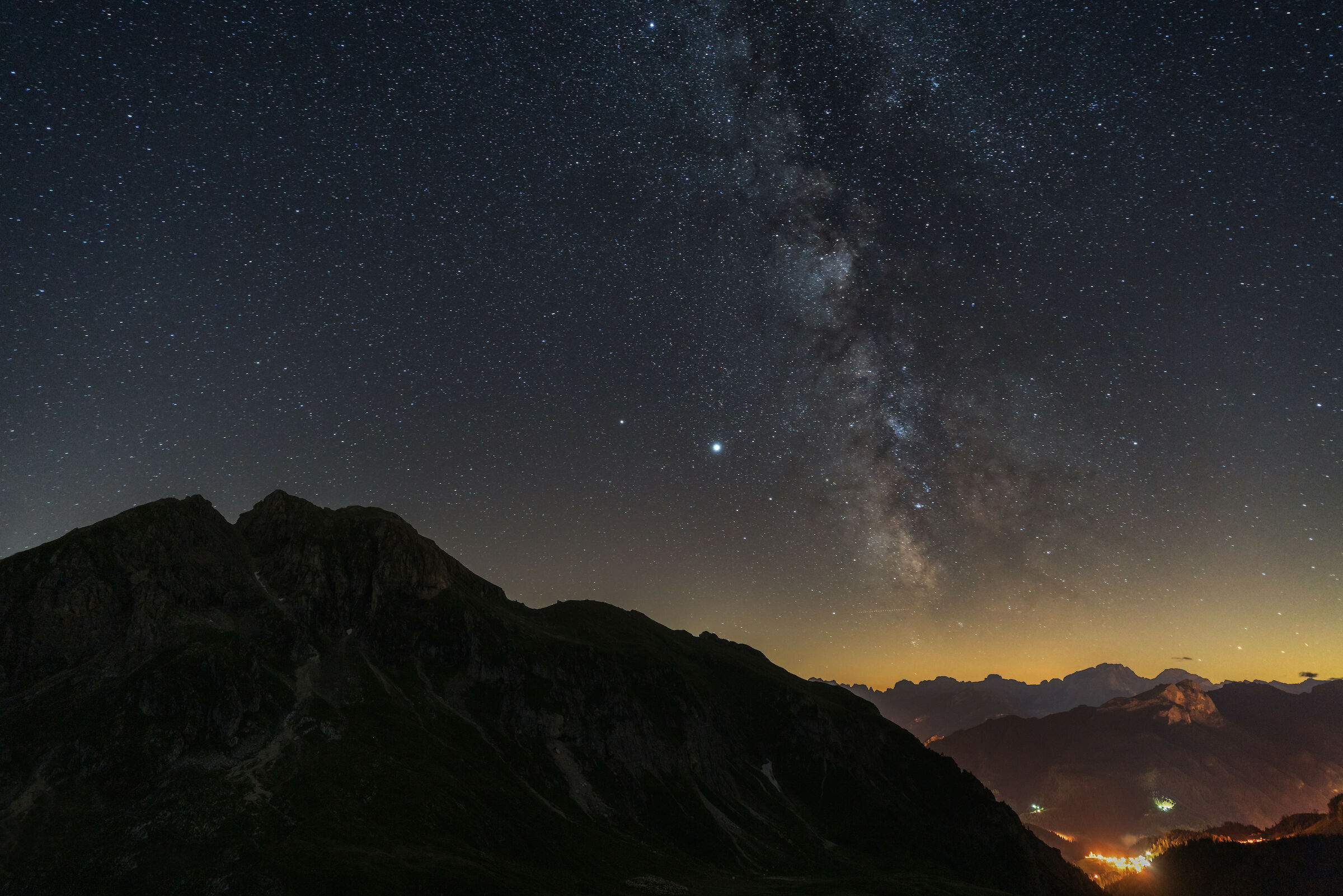 Via Latte St. Lucia Pass, seen from Passo Giau