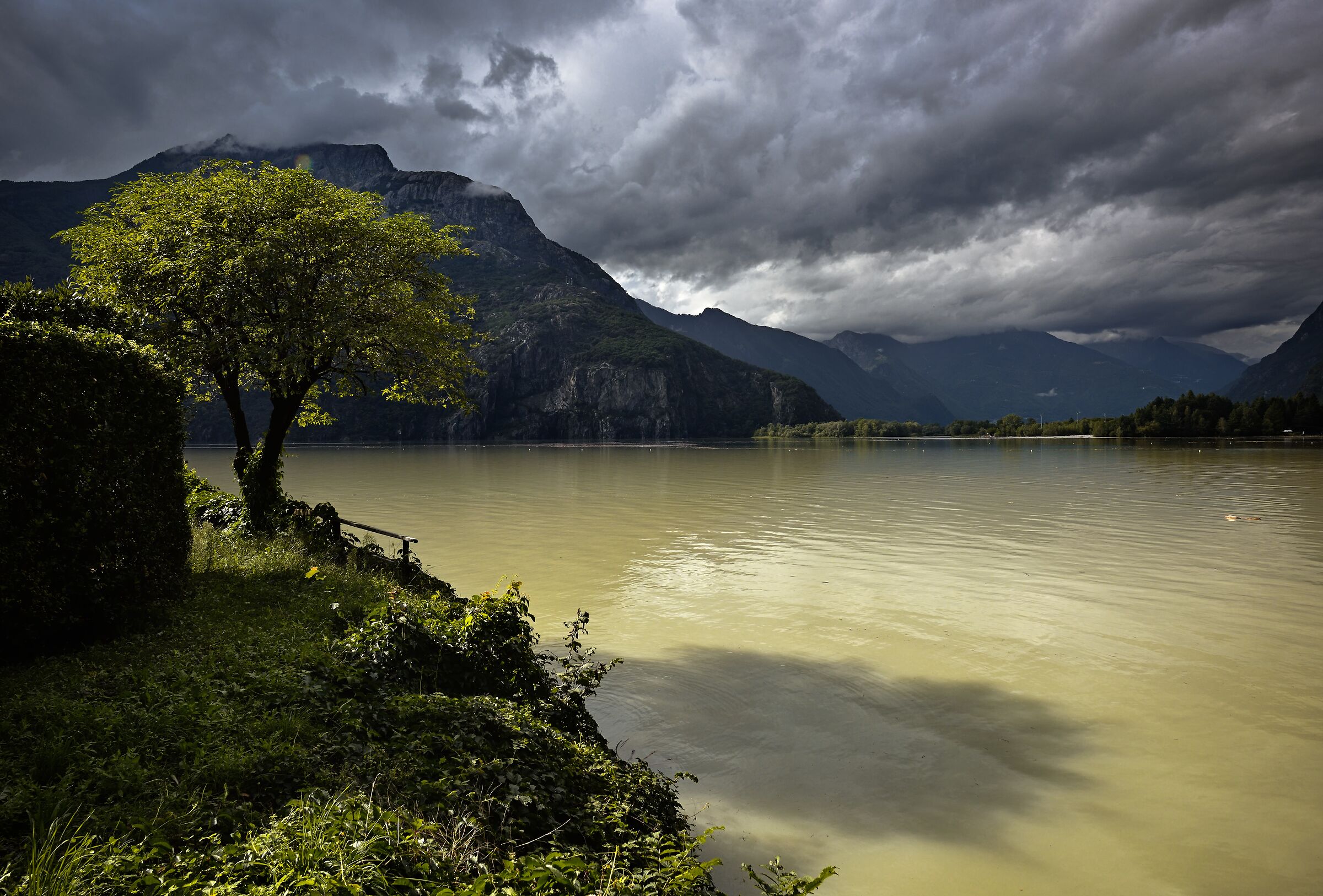 Lago di Mezzola - fango e detriti