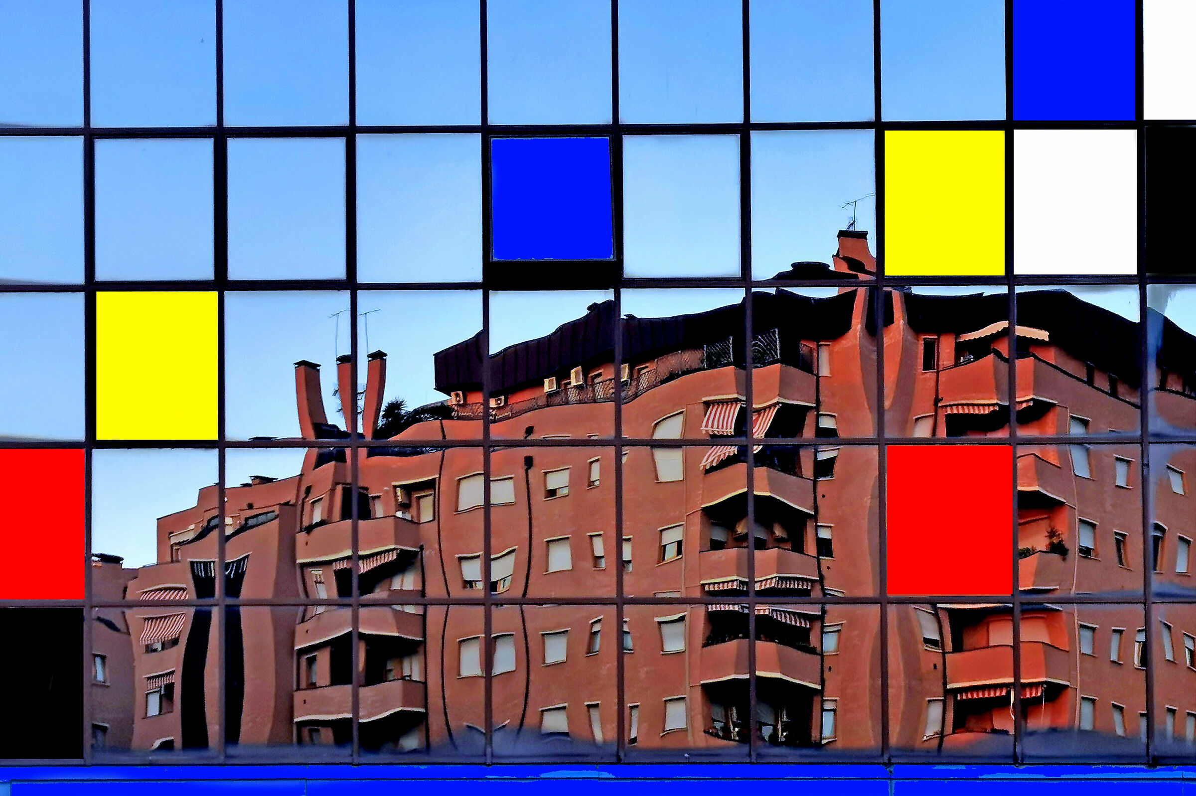 like Mondrian in the stained glass window