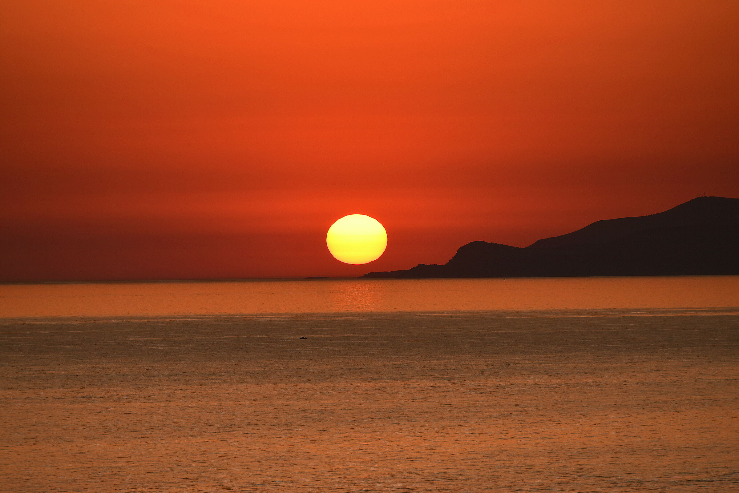 Tramonto davanti la costa di Maratea