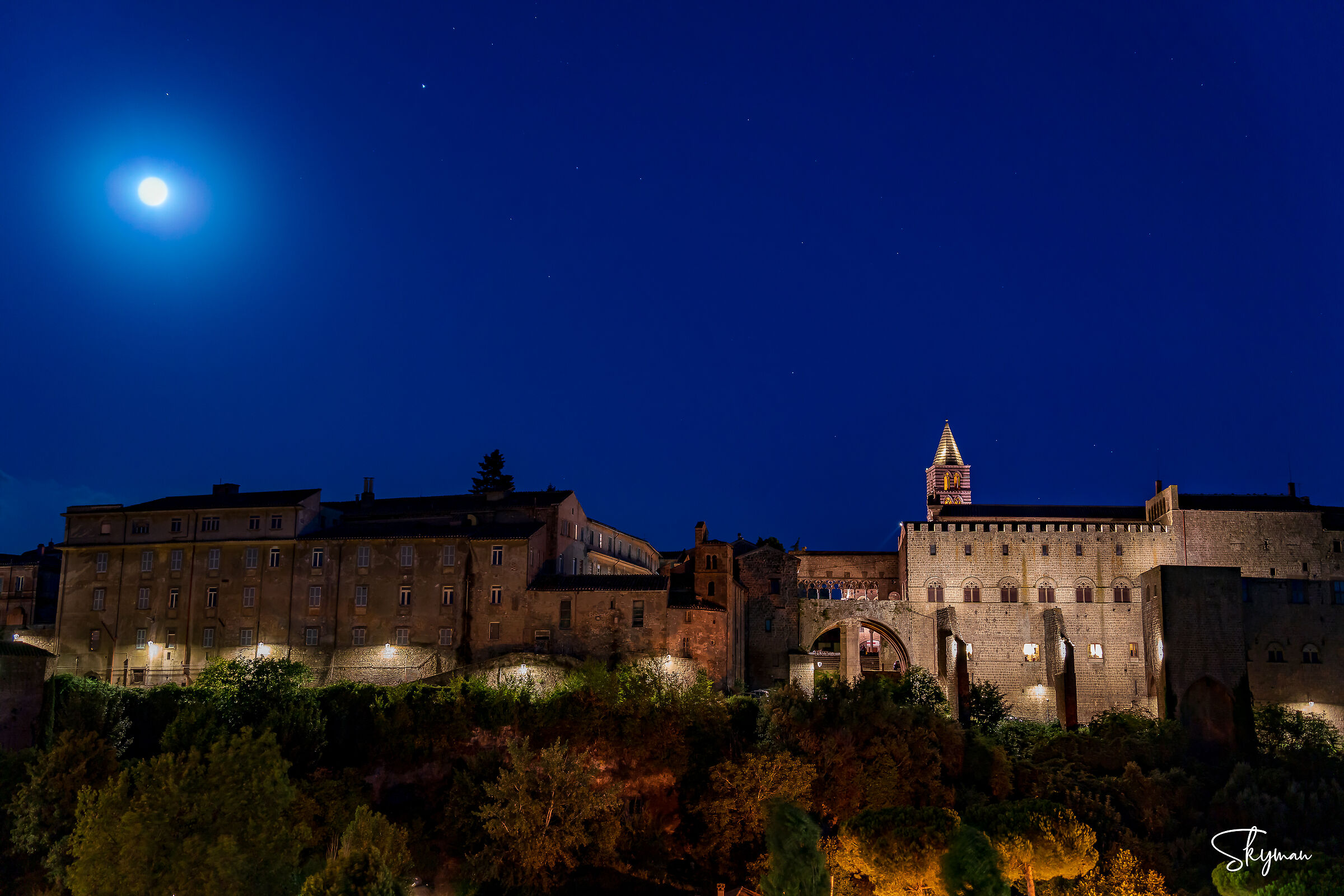 Clear night in Viterbo