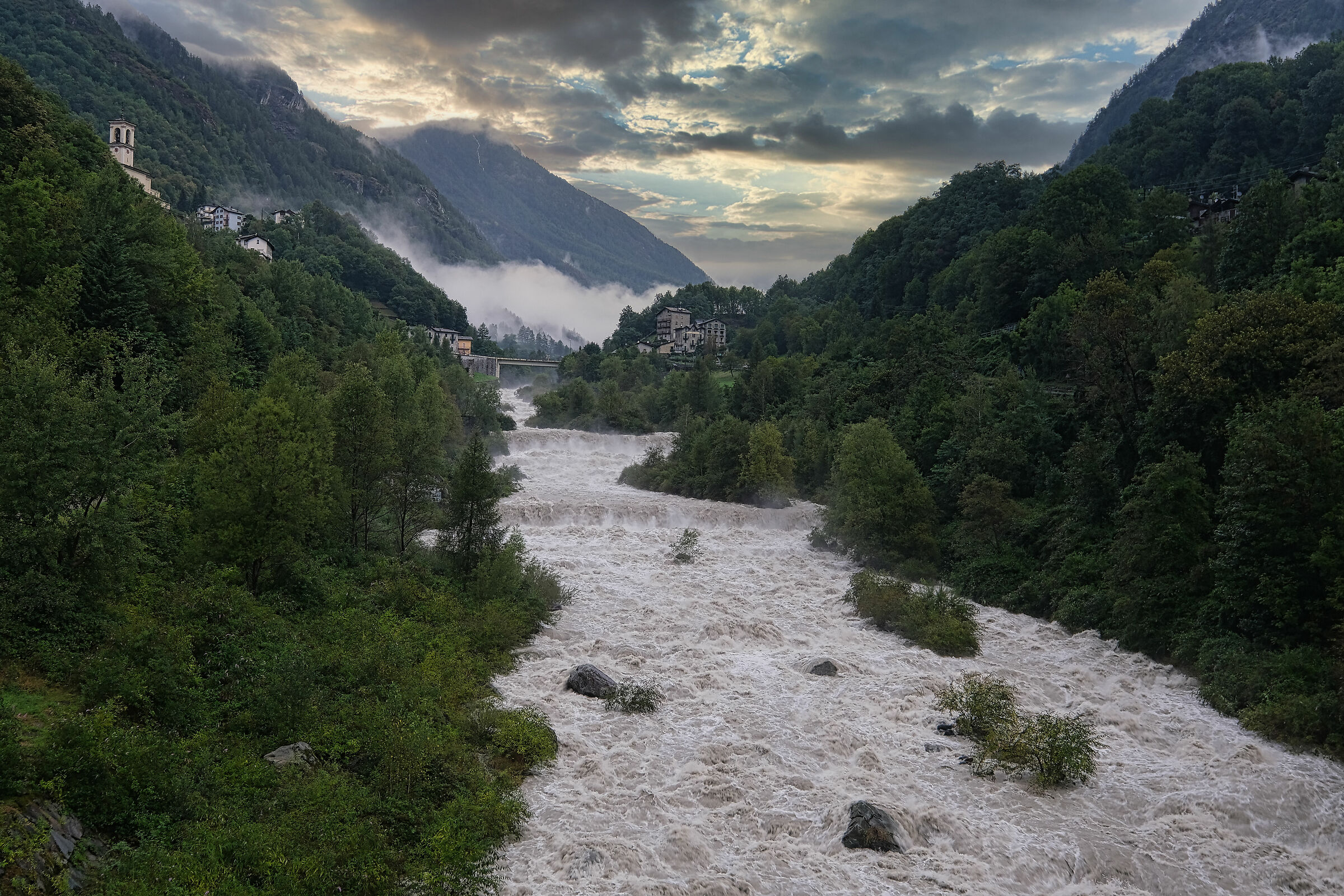 creek after thunderstorm