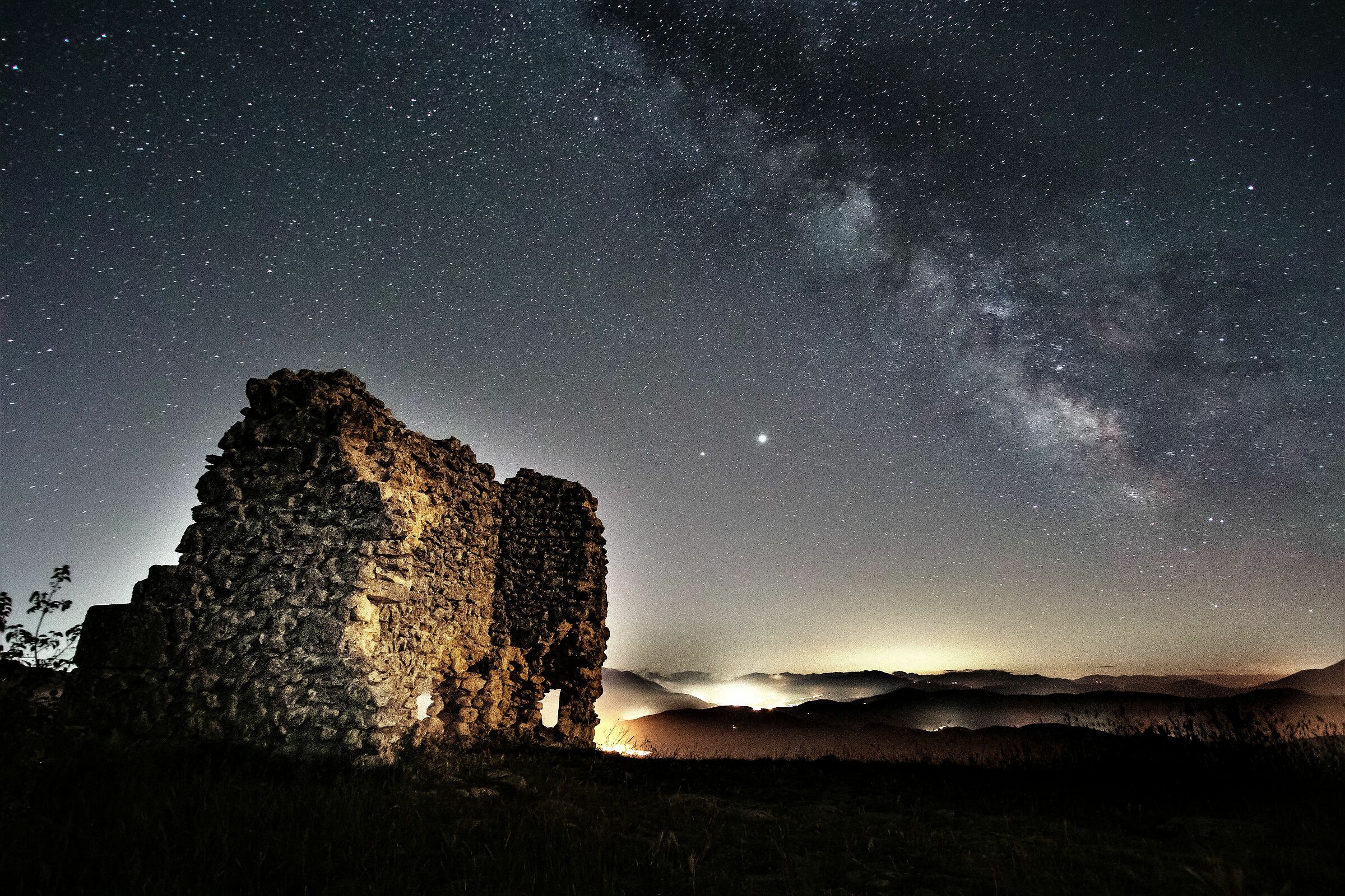 Rock Calascio Milky Way