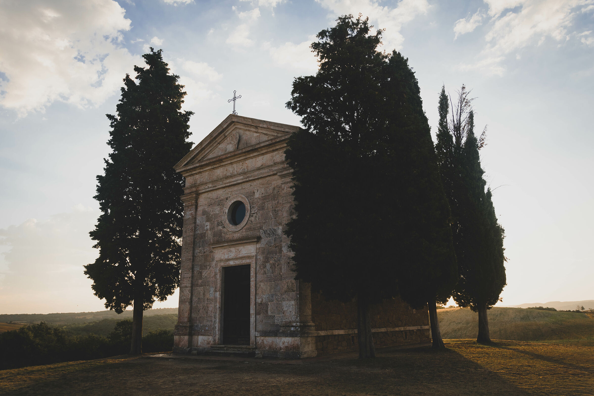 Vitaleta alle prime luci del mattino