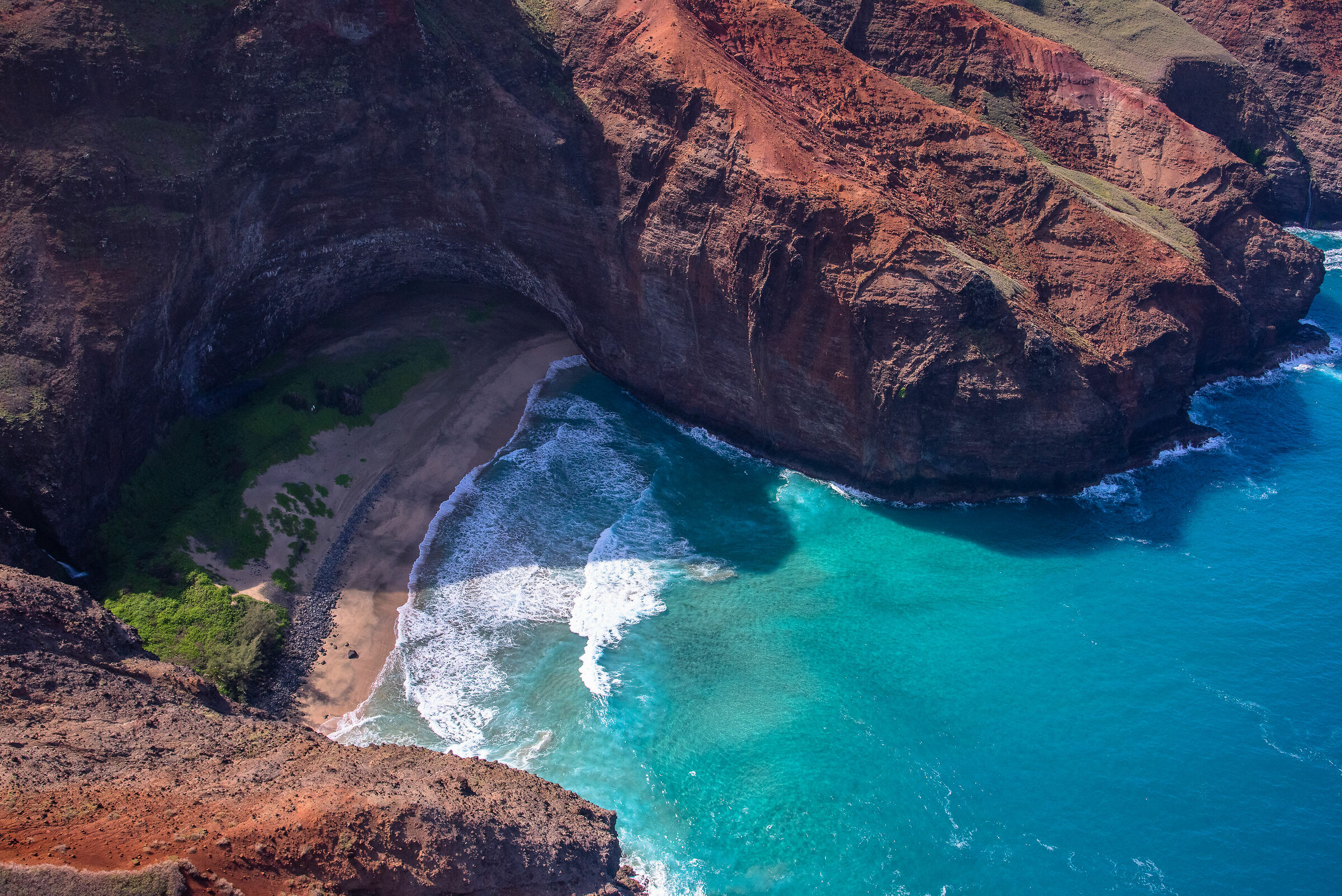 Spiaggia dall'elicottero