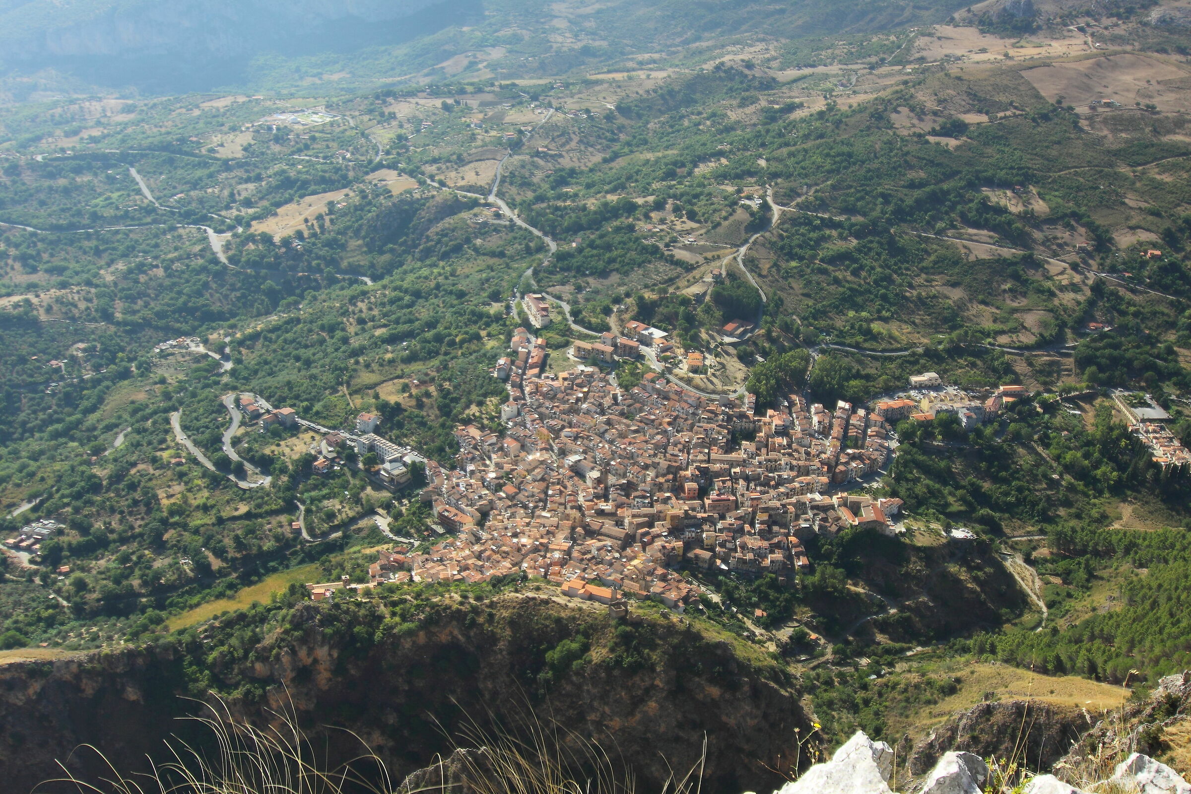 Isnello seen from 1100 m high.