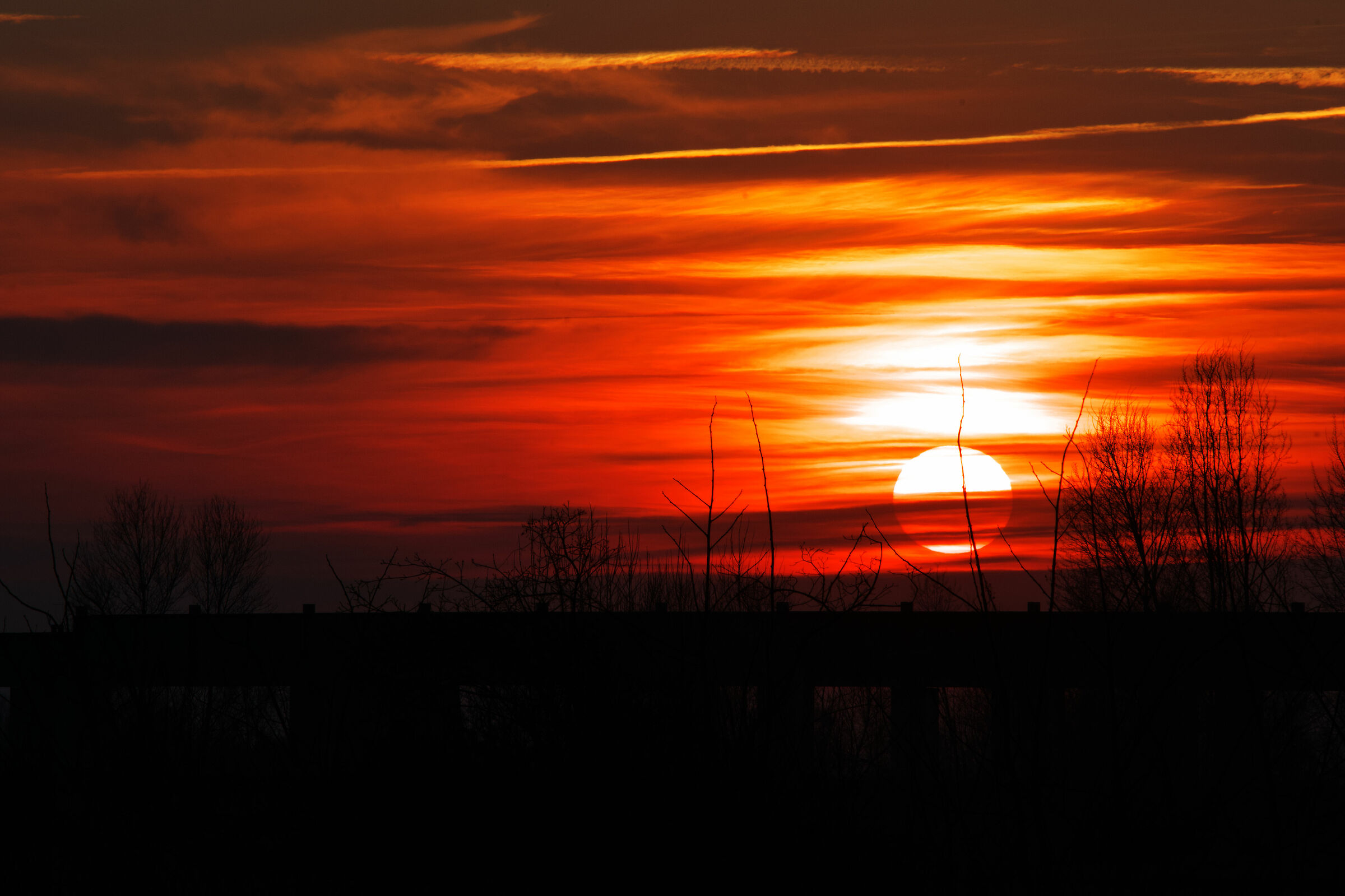 Tramonto nella bassa