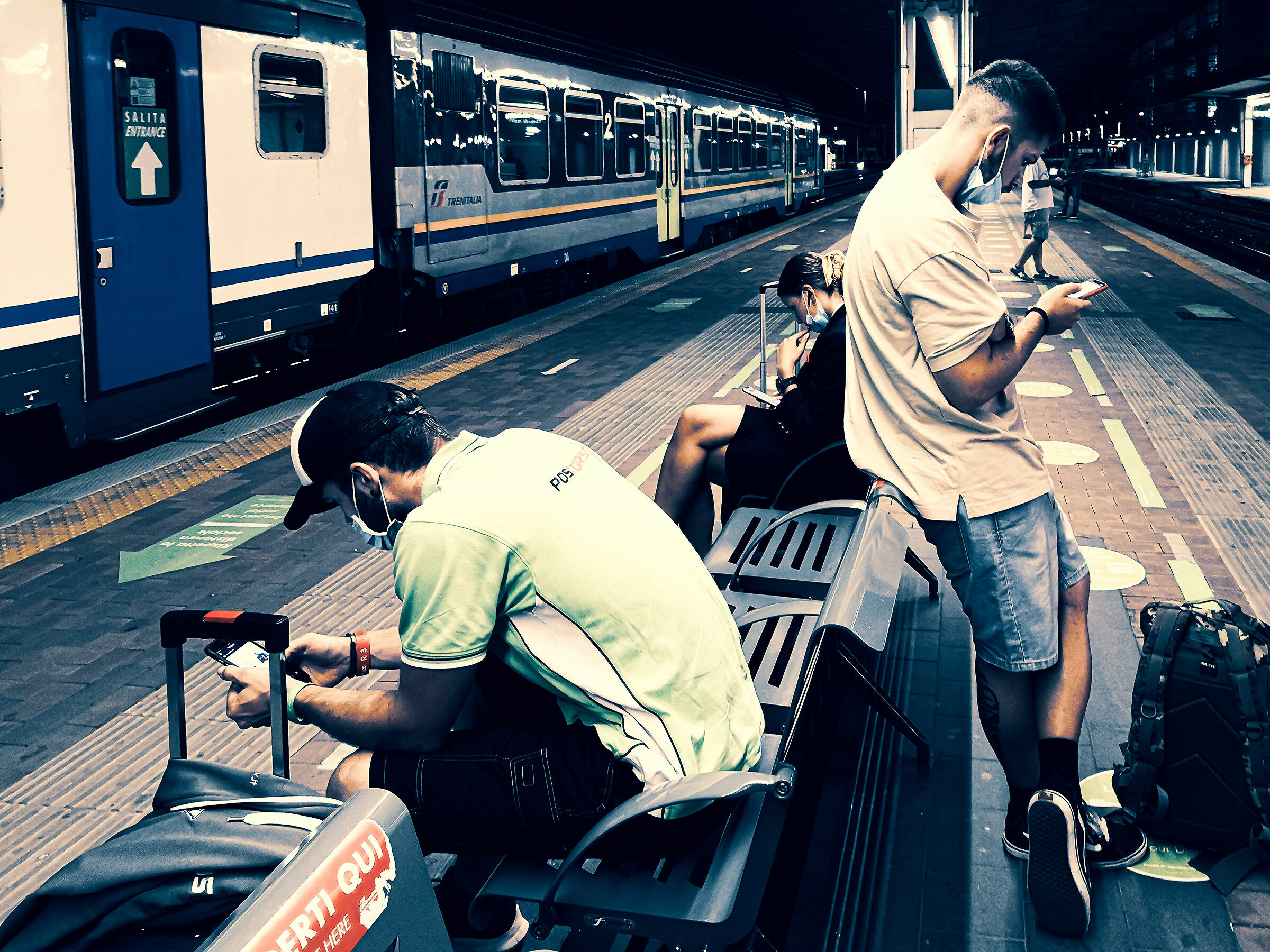 All connected... but the train is not there.