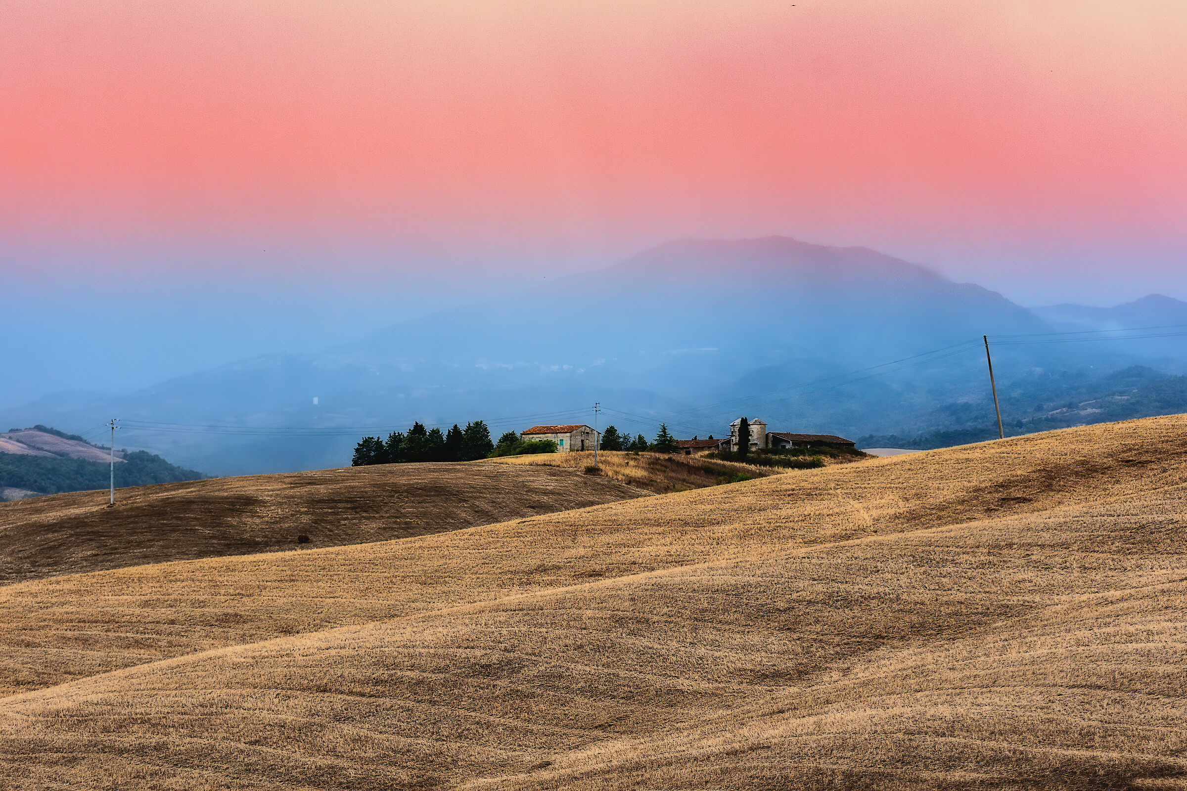 lande dell'entroterra toscano filtro graduato orange