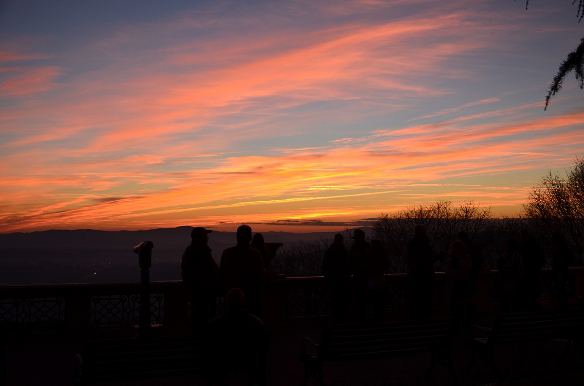 sunset on the terrace