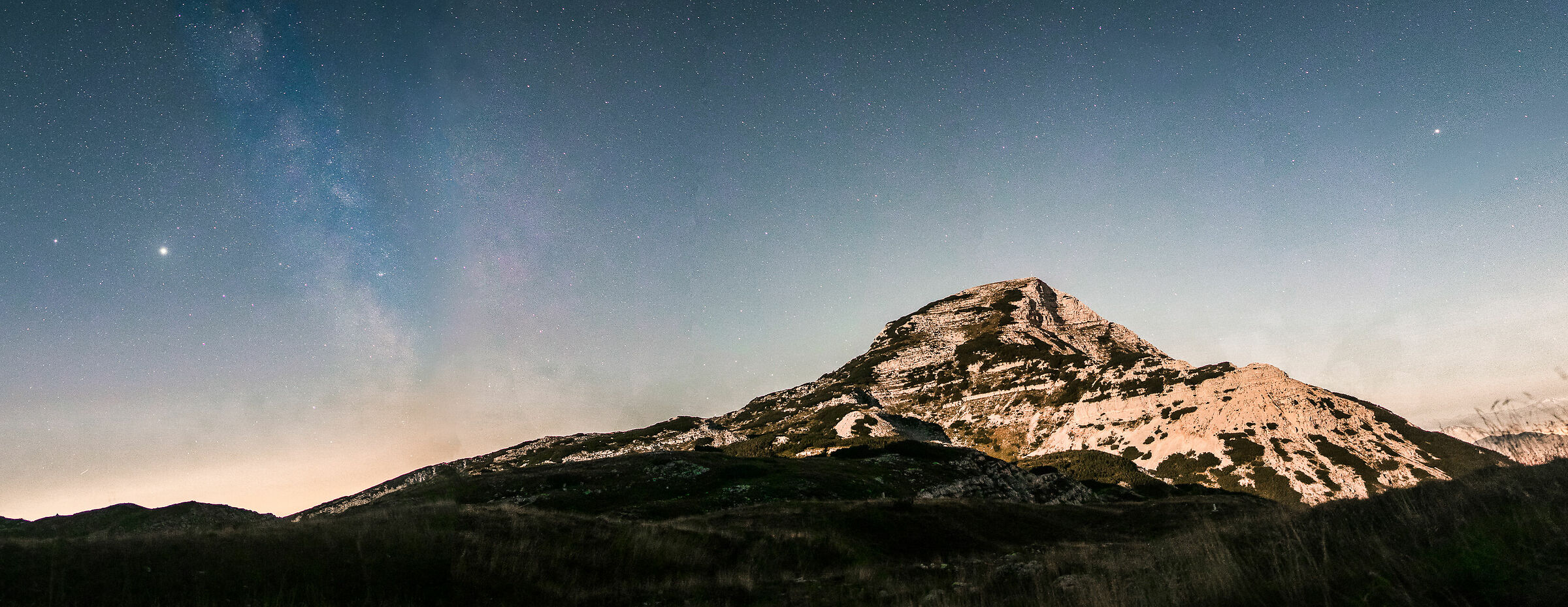 Jupiter, Saturn, Milky Way, Peak XII and Venus