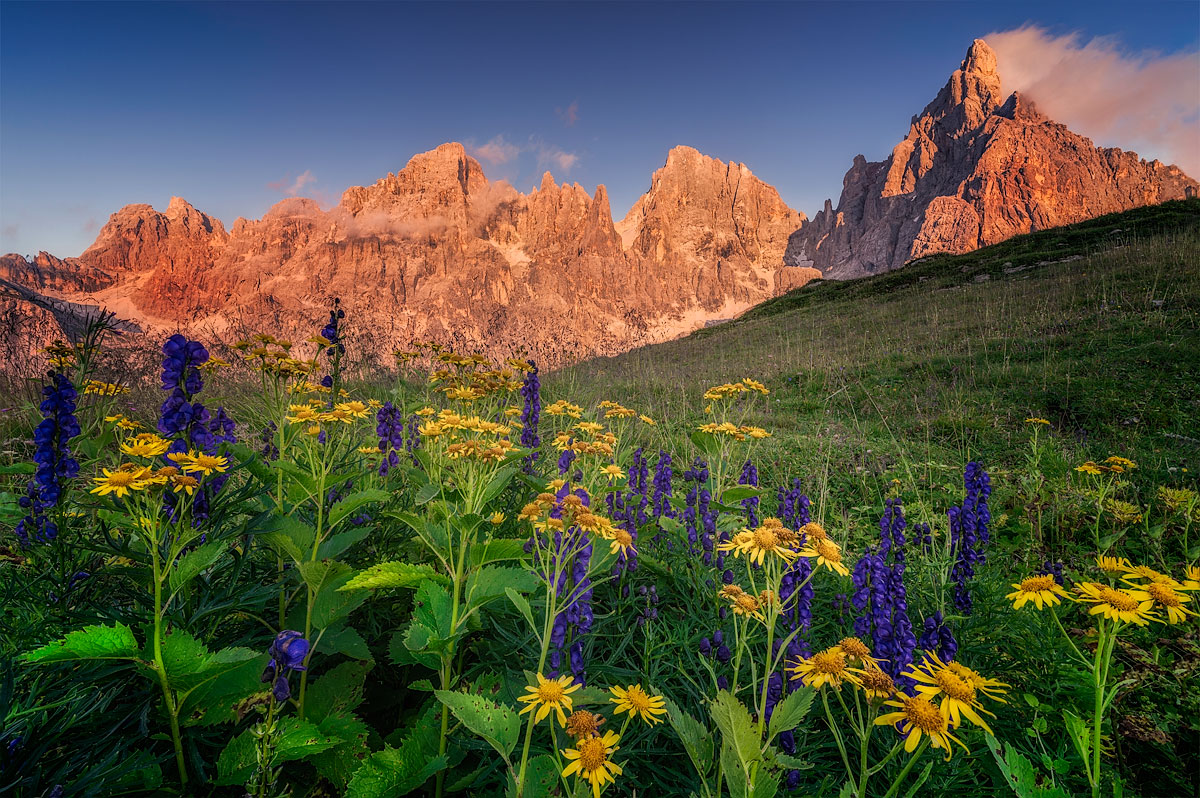 Tramonto al passo rolle