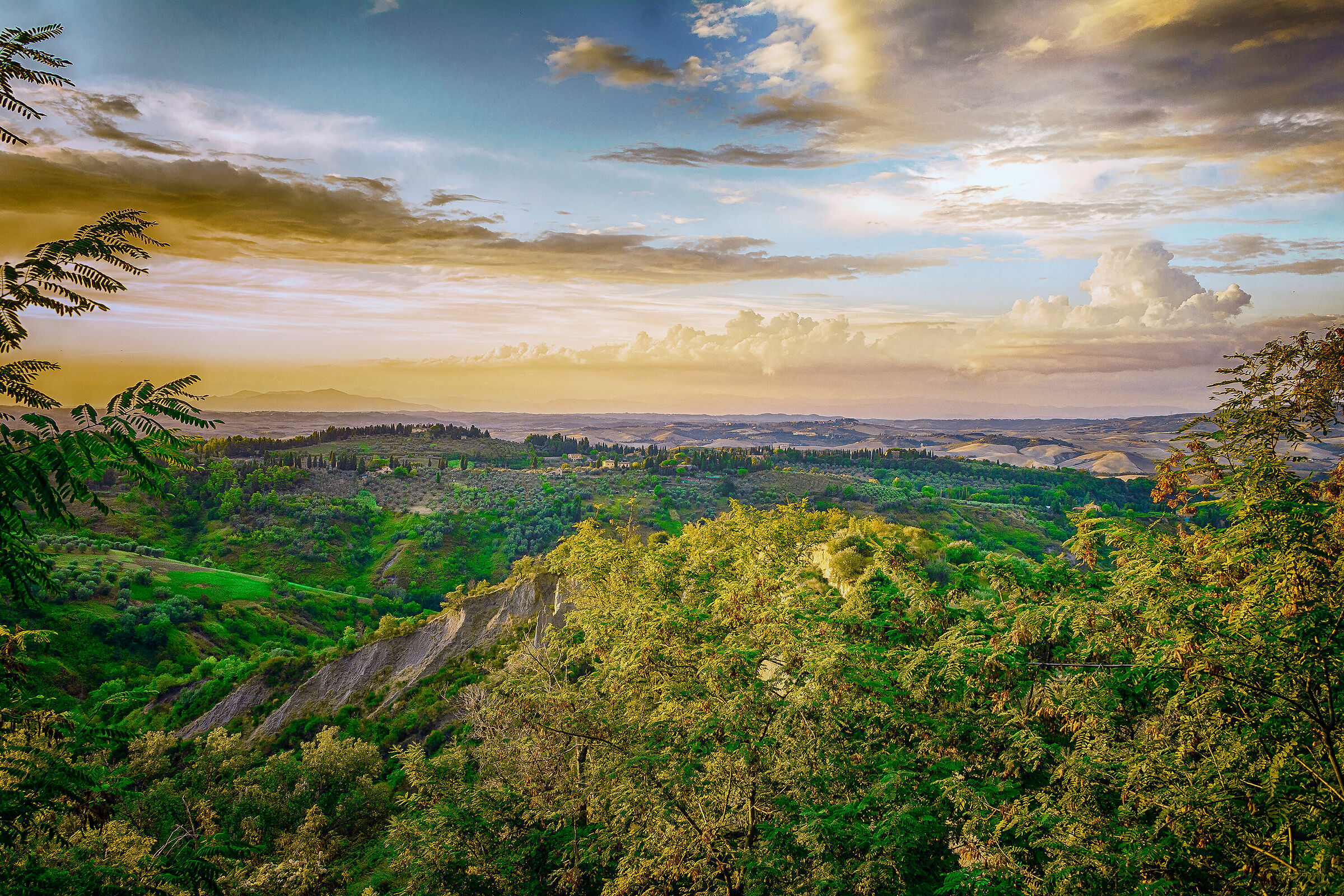 Sunset on the vaulted crete