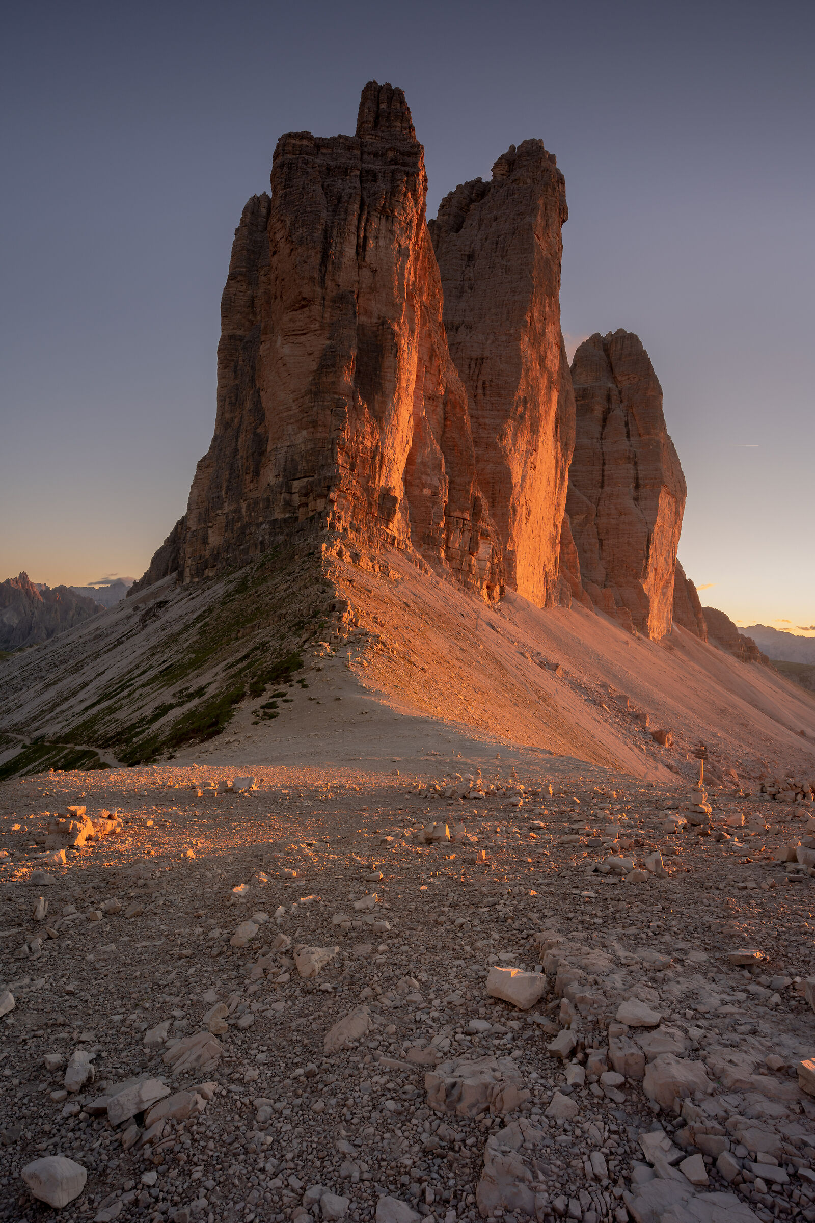 Enrosadira at the Three Peaks