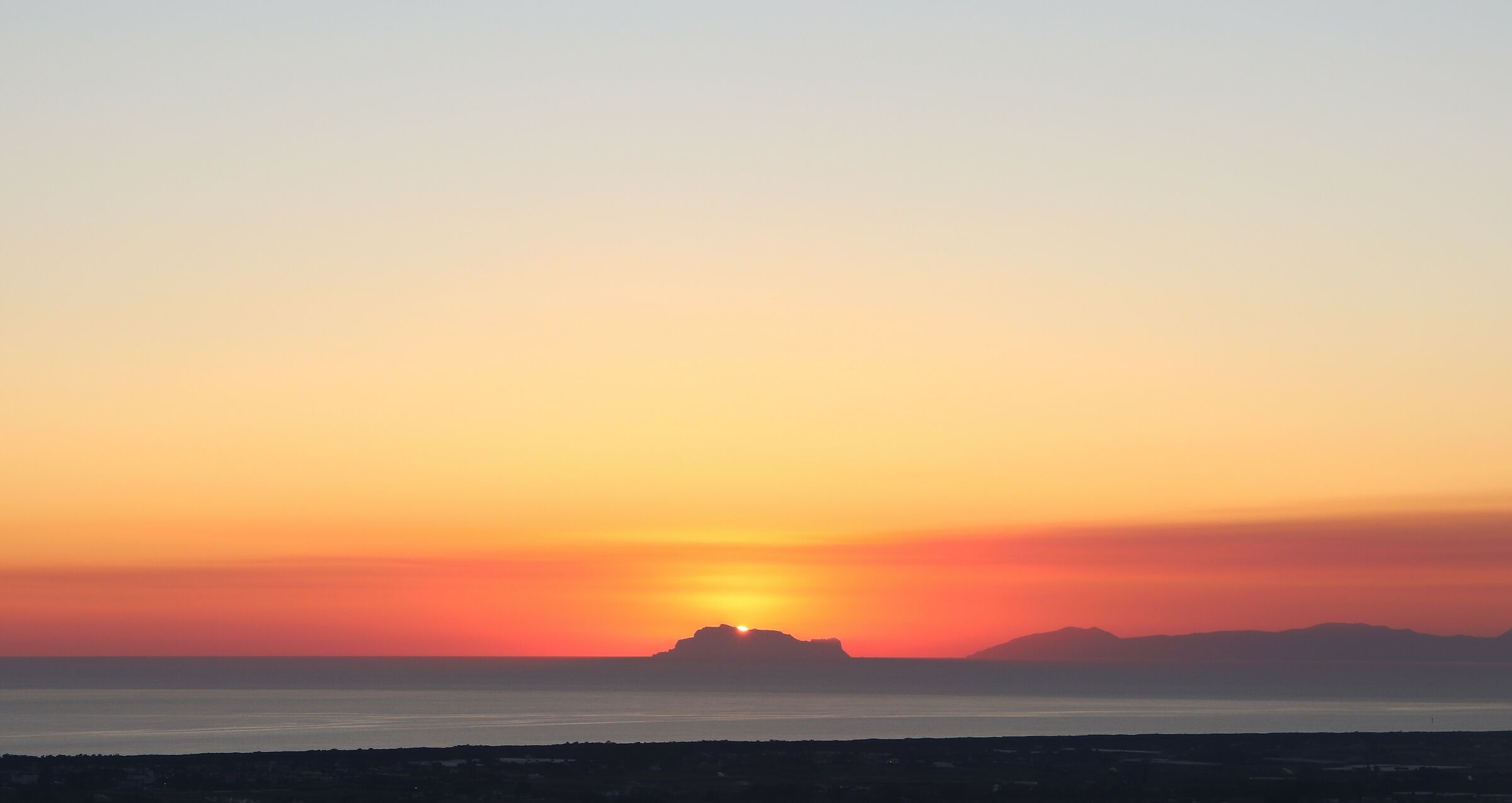 Tramonto sull'isola di Capri