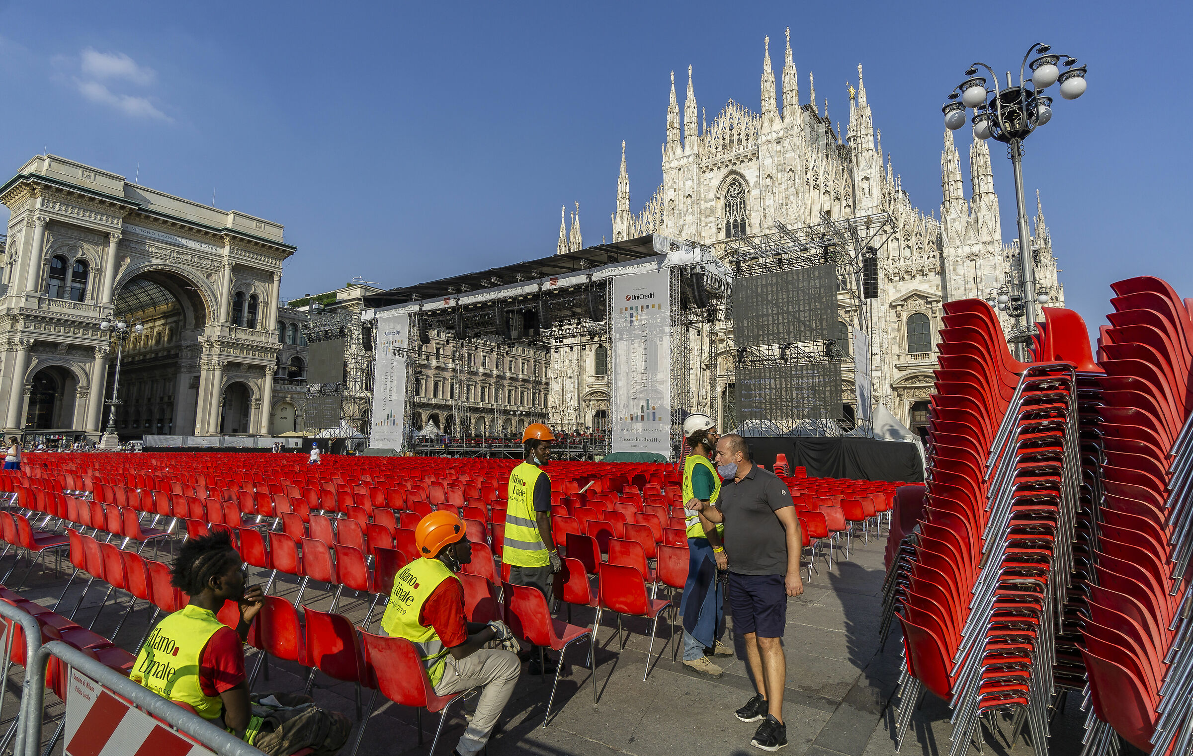 Allestimento di un concerto -Filarmonica della Scala -2