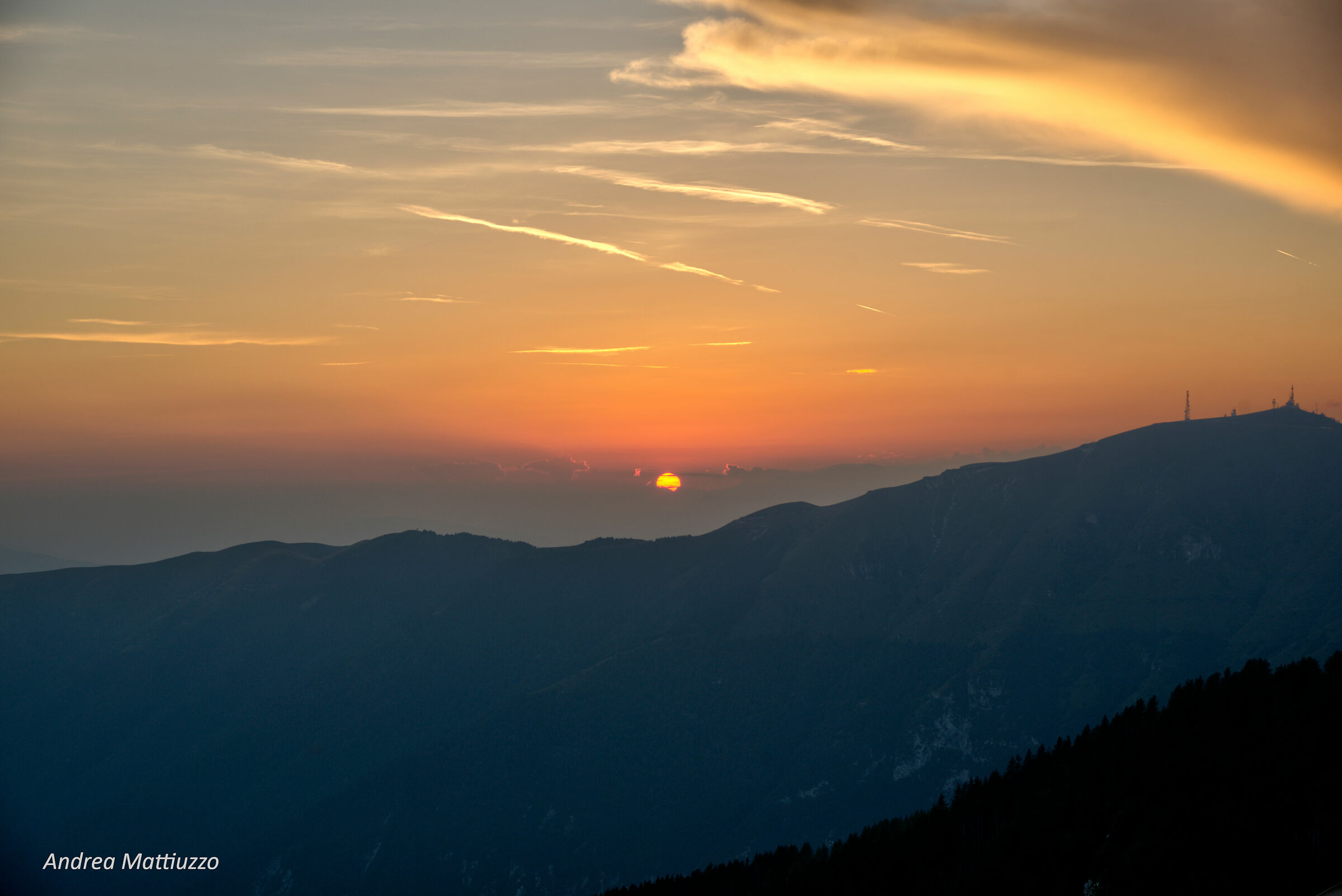Tramonto dal monte Pizzoc