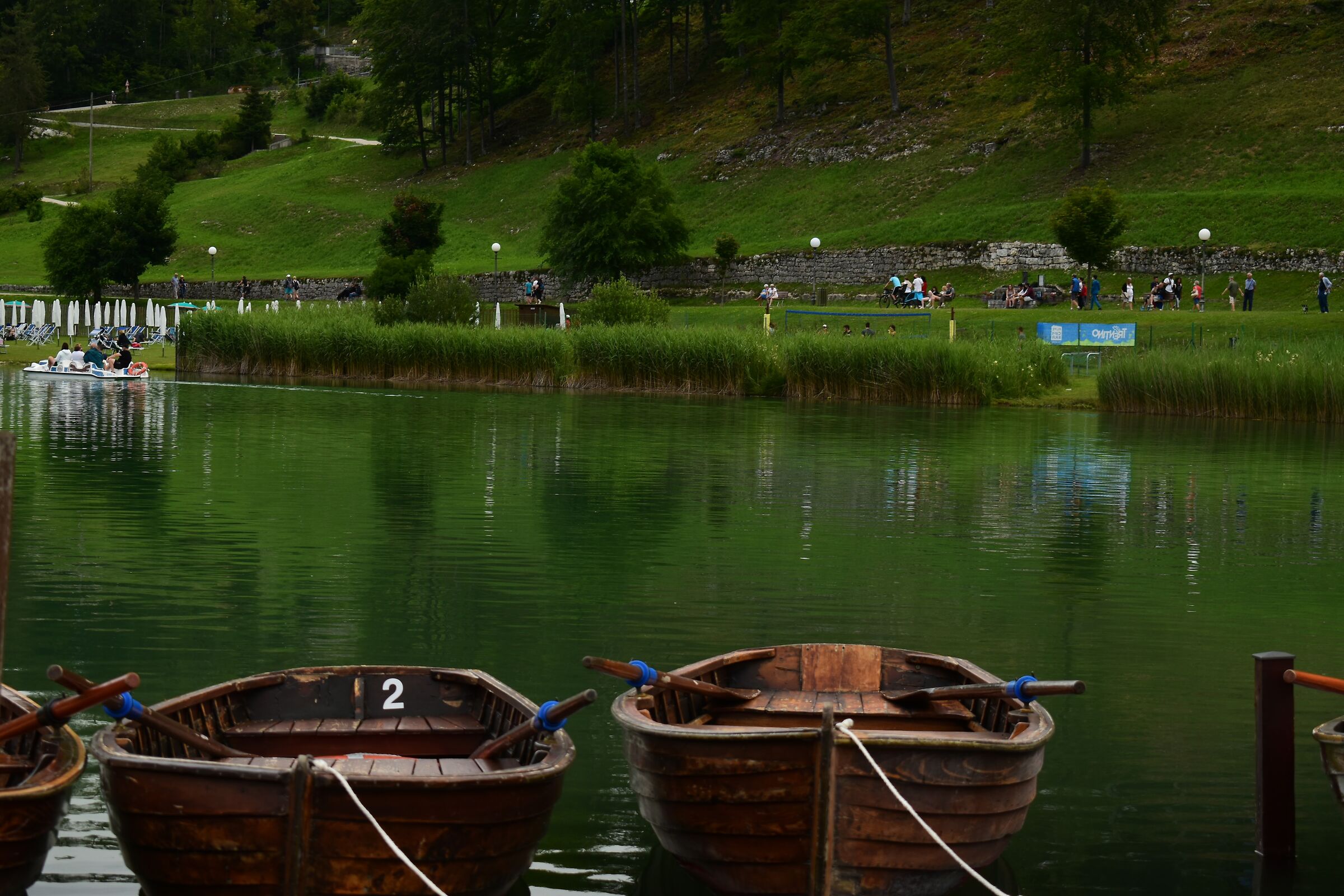 Boats on Lake Lavarone