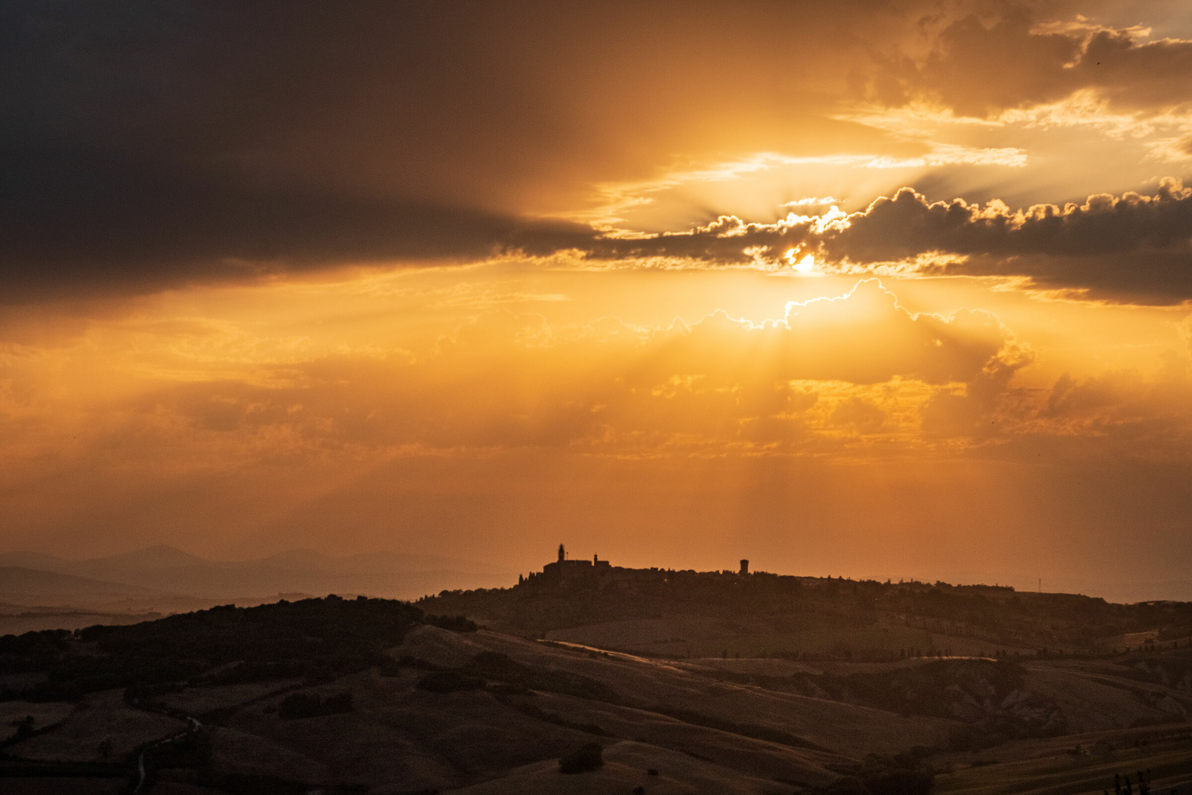 Tramonto su Pienza