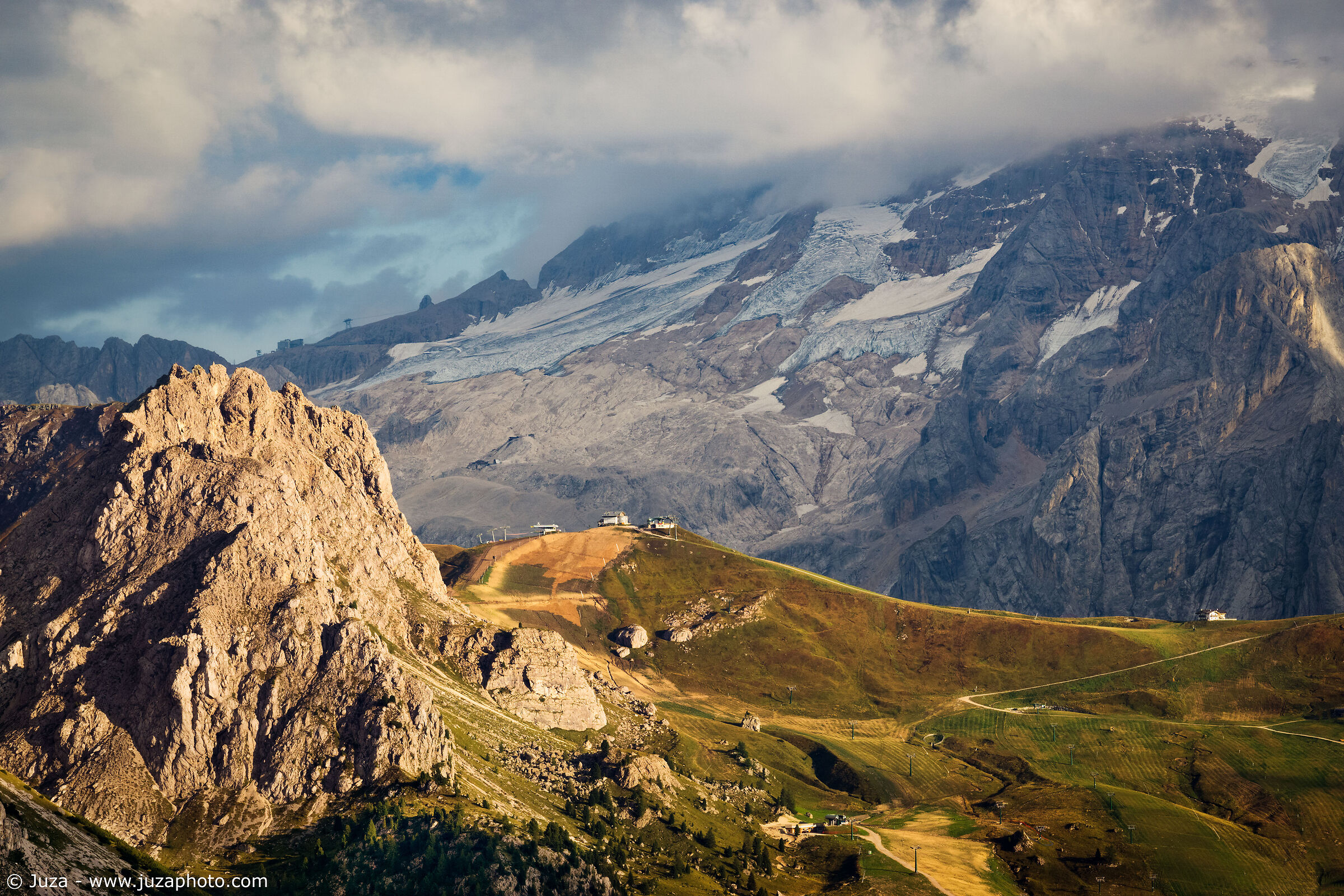 La vista dal Passo Sella