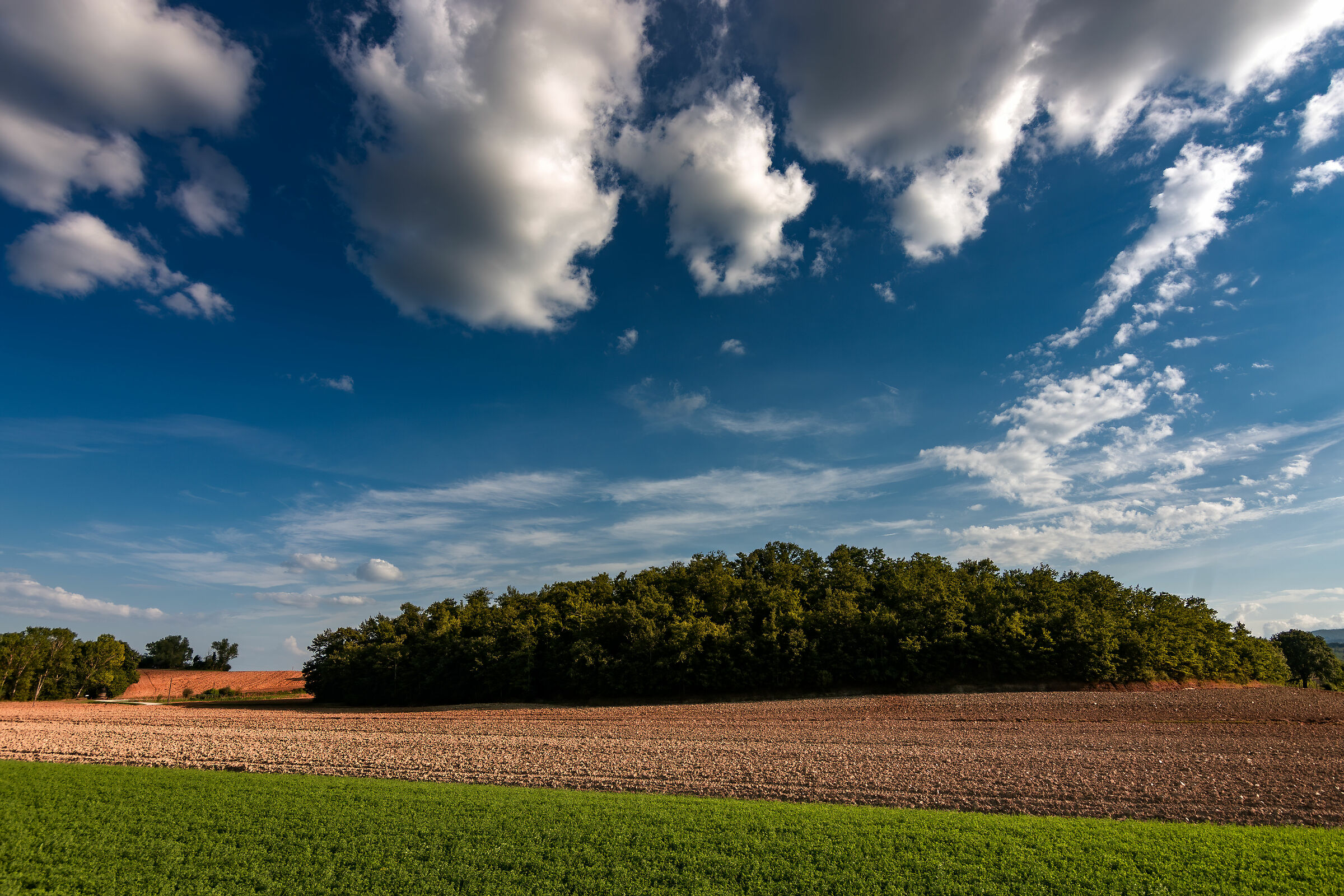Umbrian countryside valley of low chiana