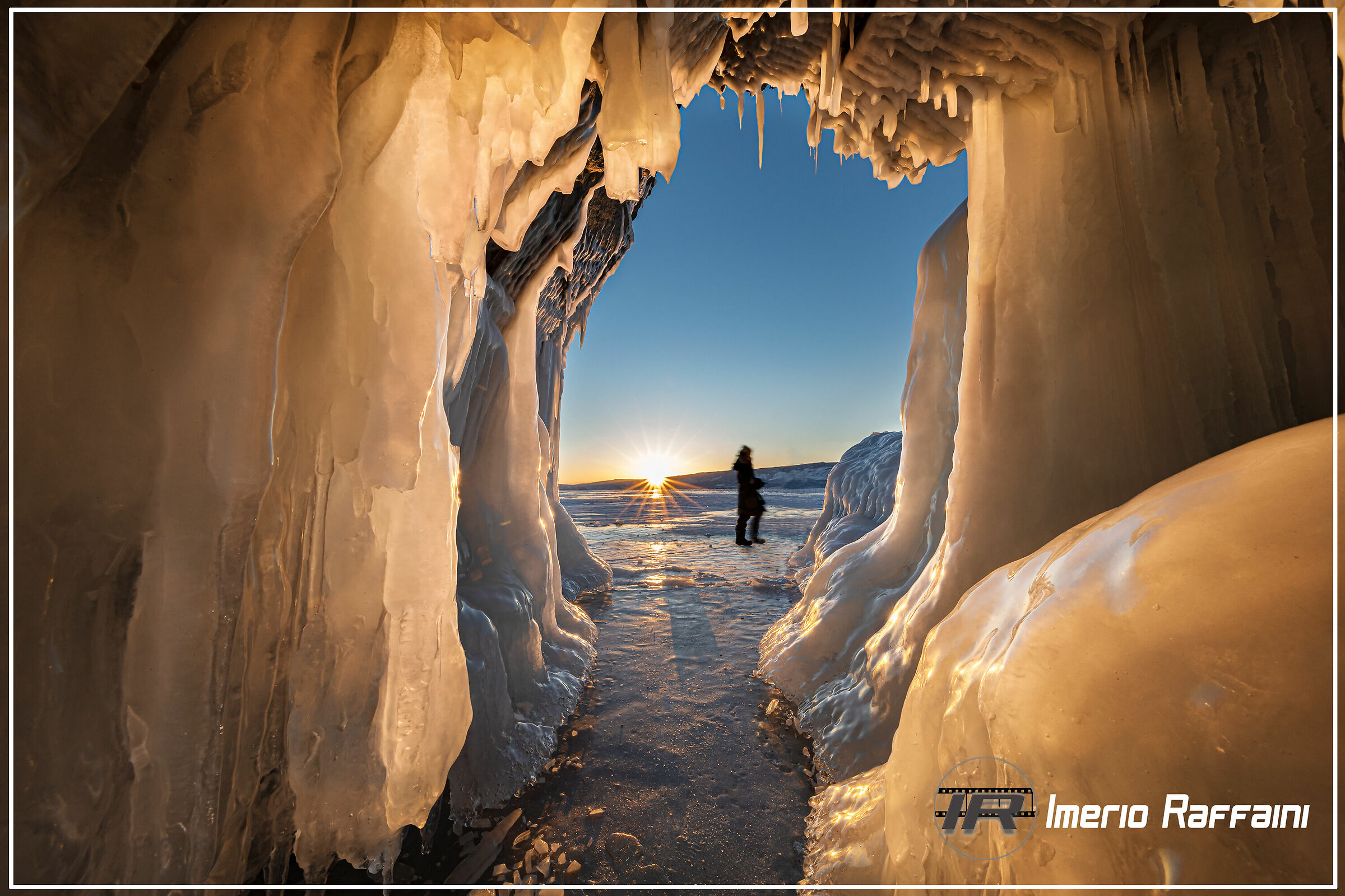 " inside the ice cave"
