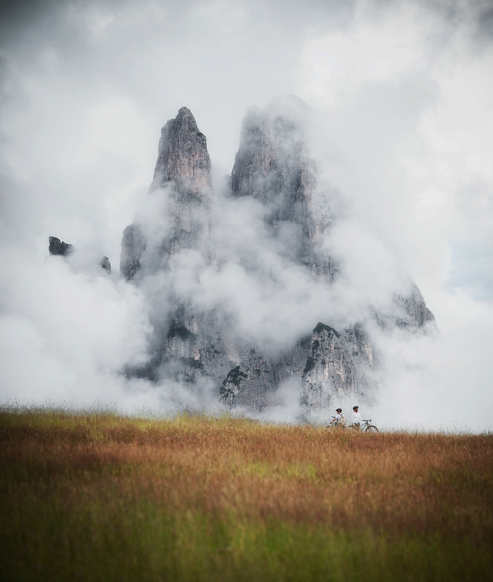 Andare in bicicletta sotto la pioggia