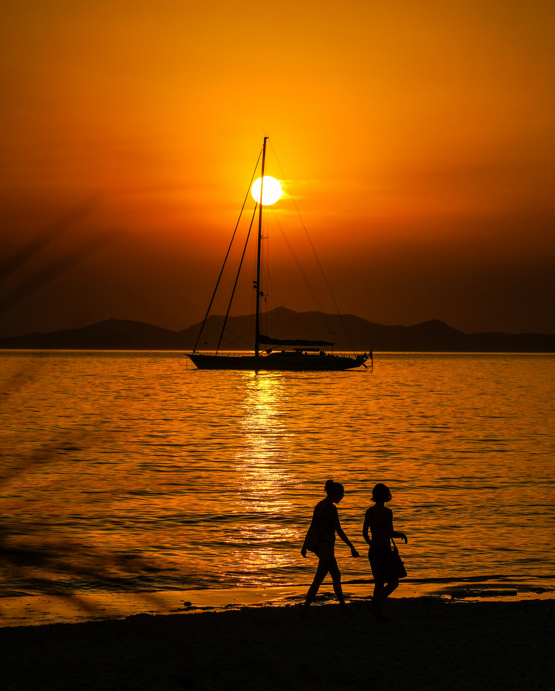 Sunset in Porto Pino
