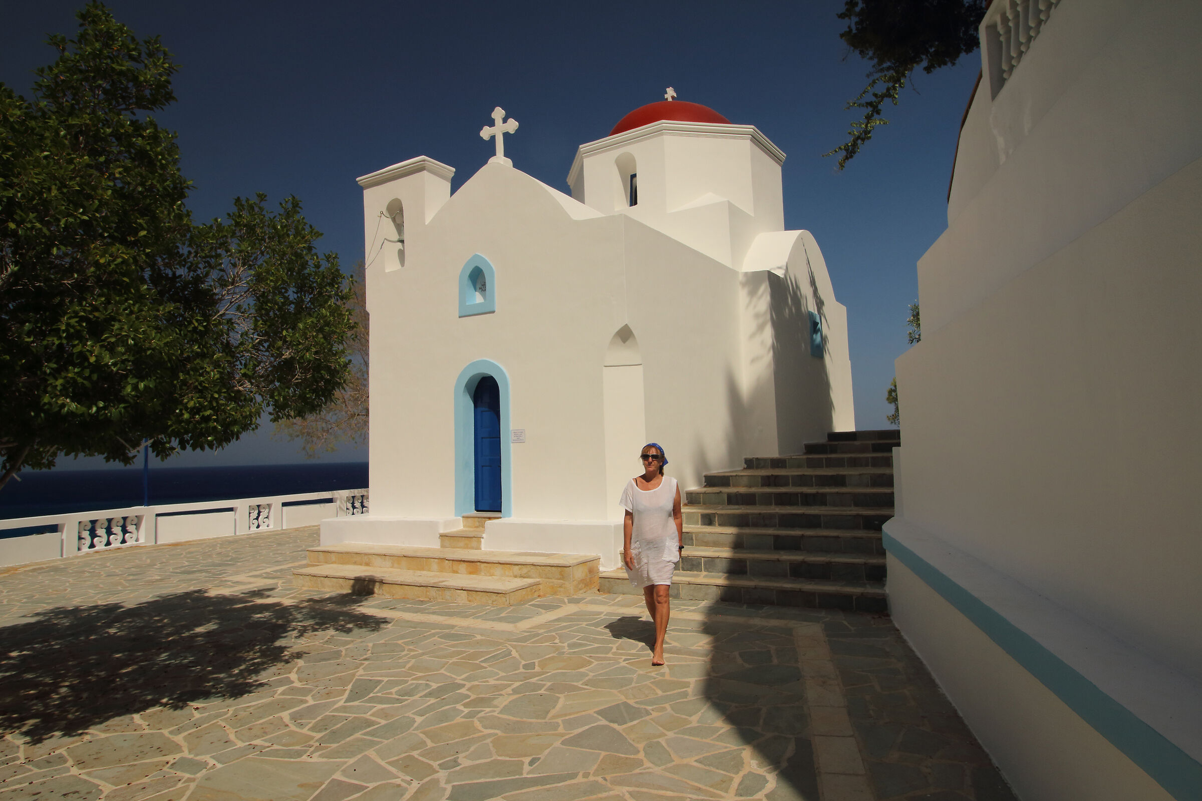 on the balcony of Panagia
