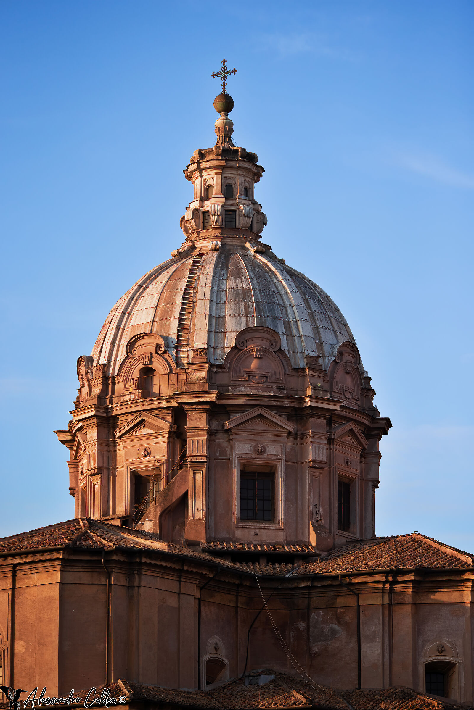 Dawn on the church of Saints Luke and Martina
