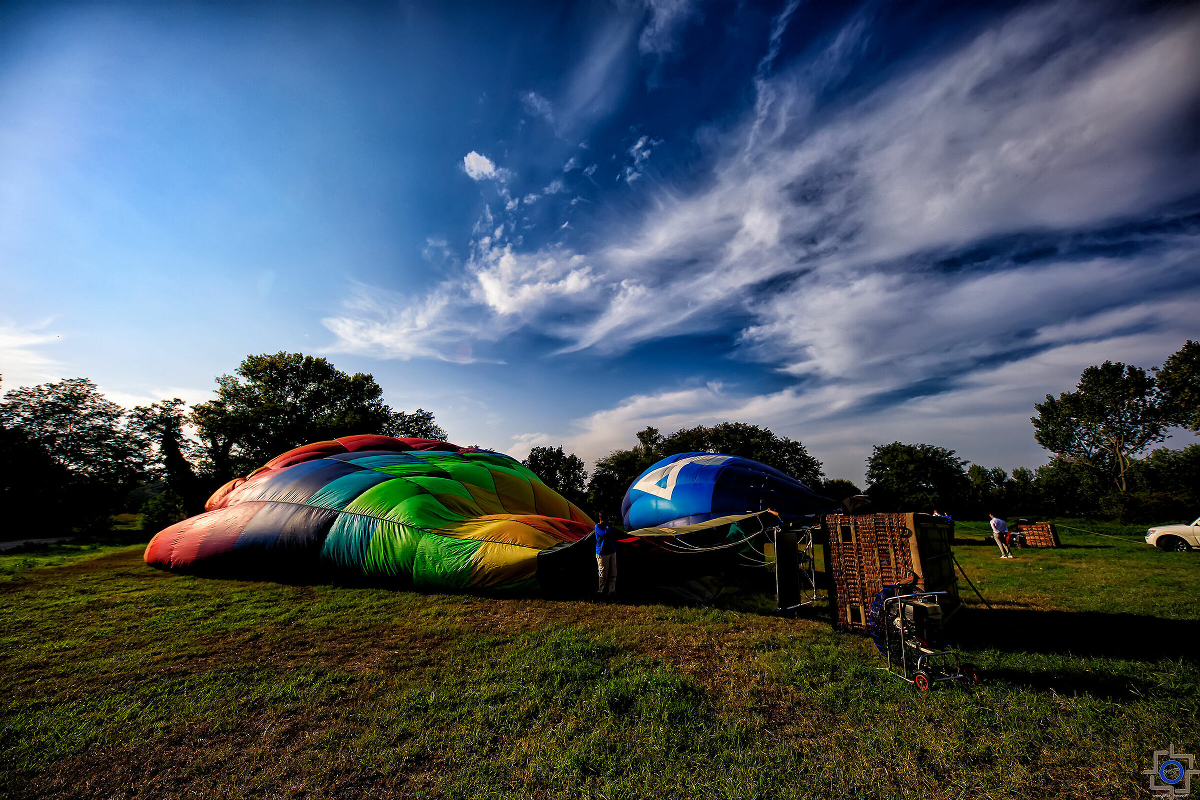 Mongolfiera il preparazione