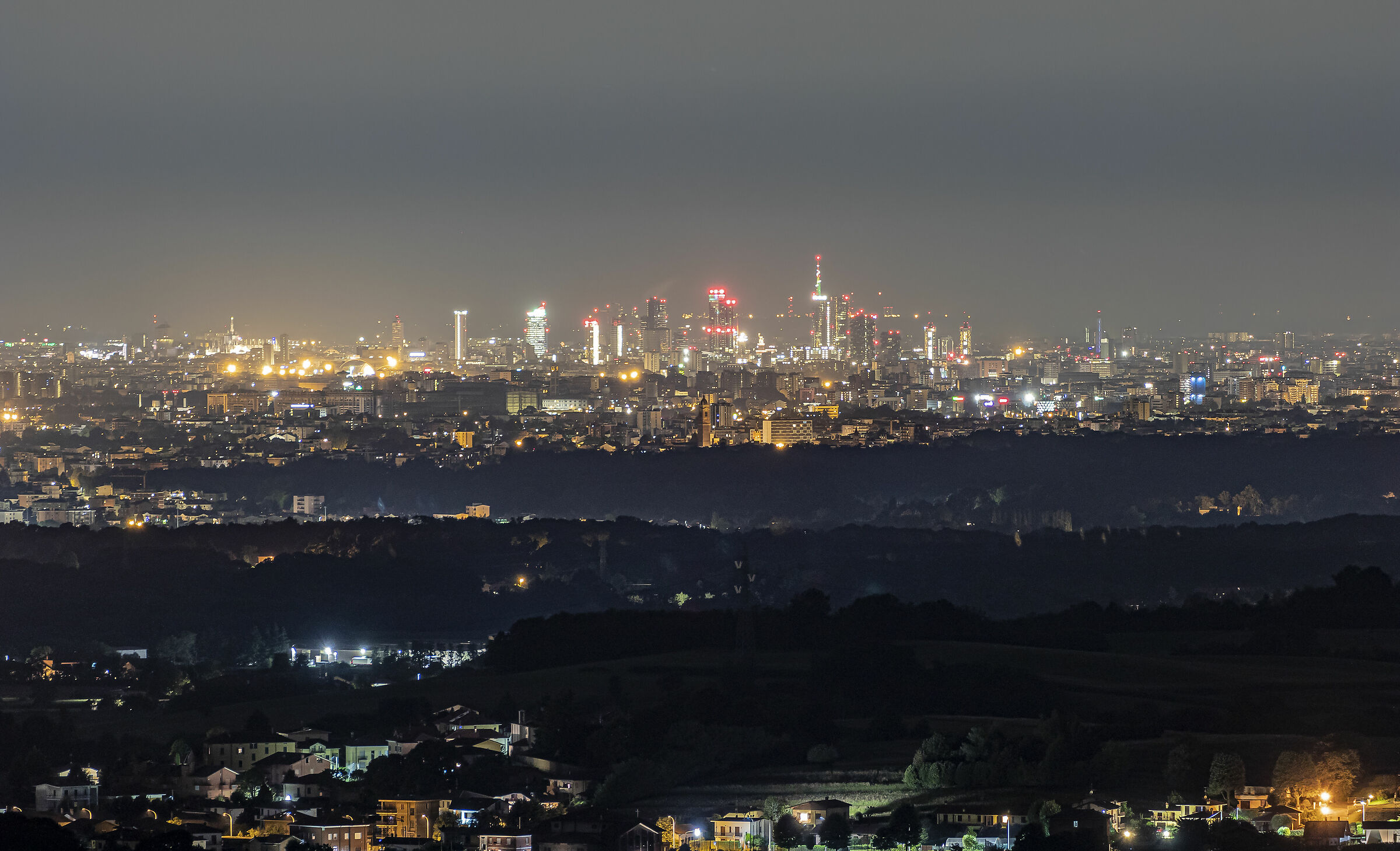 Panorama su Milano da Montevecchia