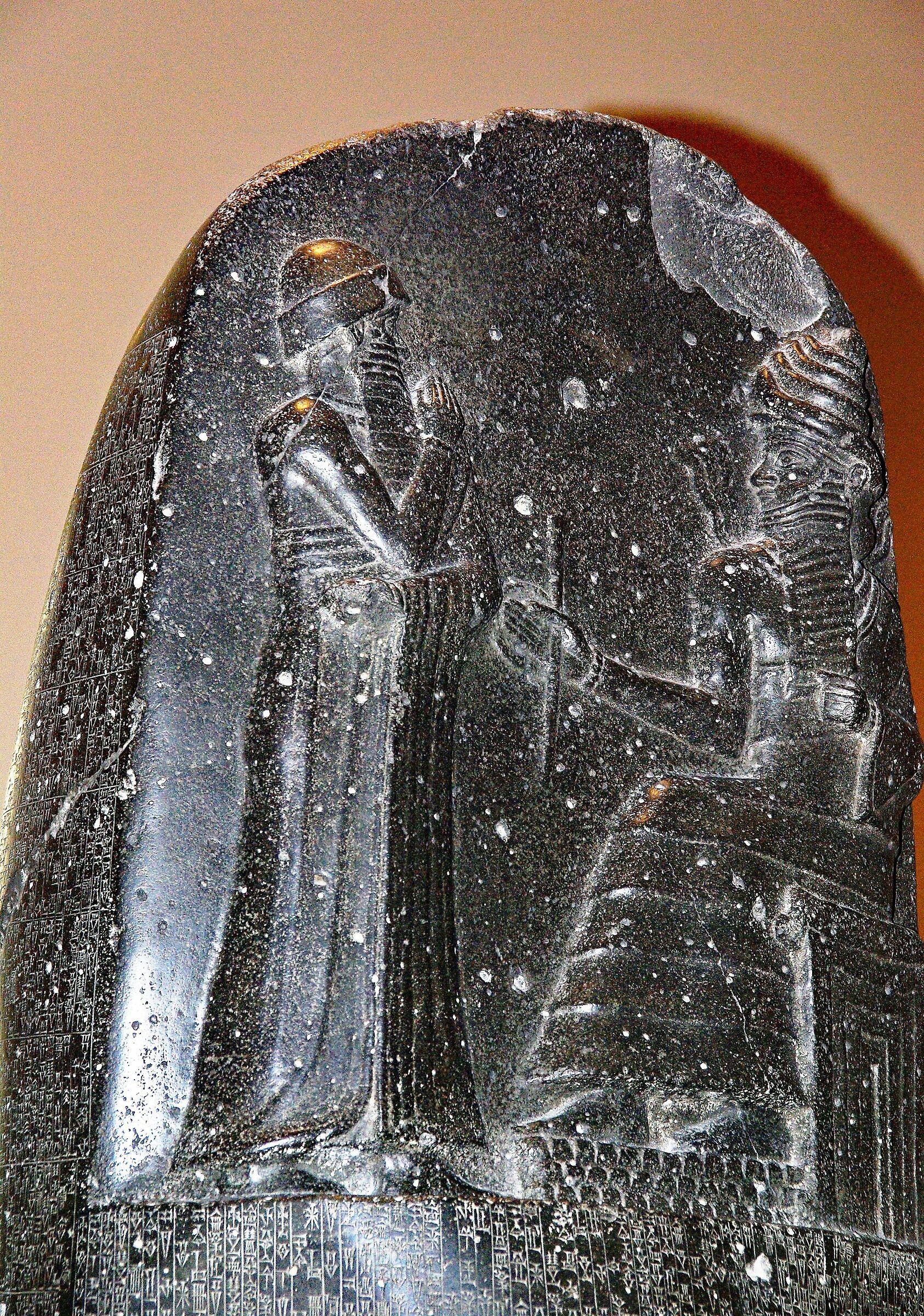 Louvre: Stele del codice di Hammurabi (anno 1.750 a.C.)