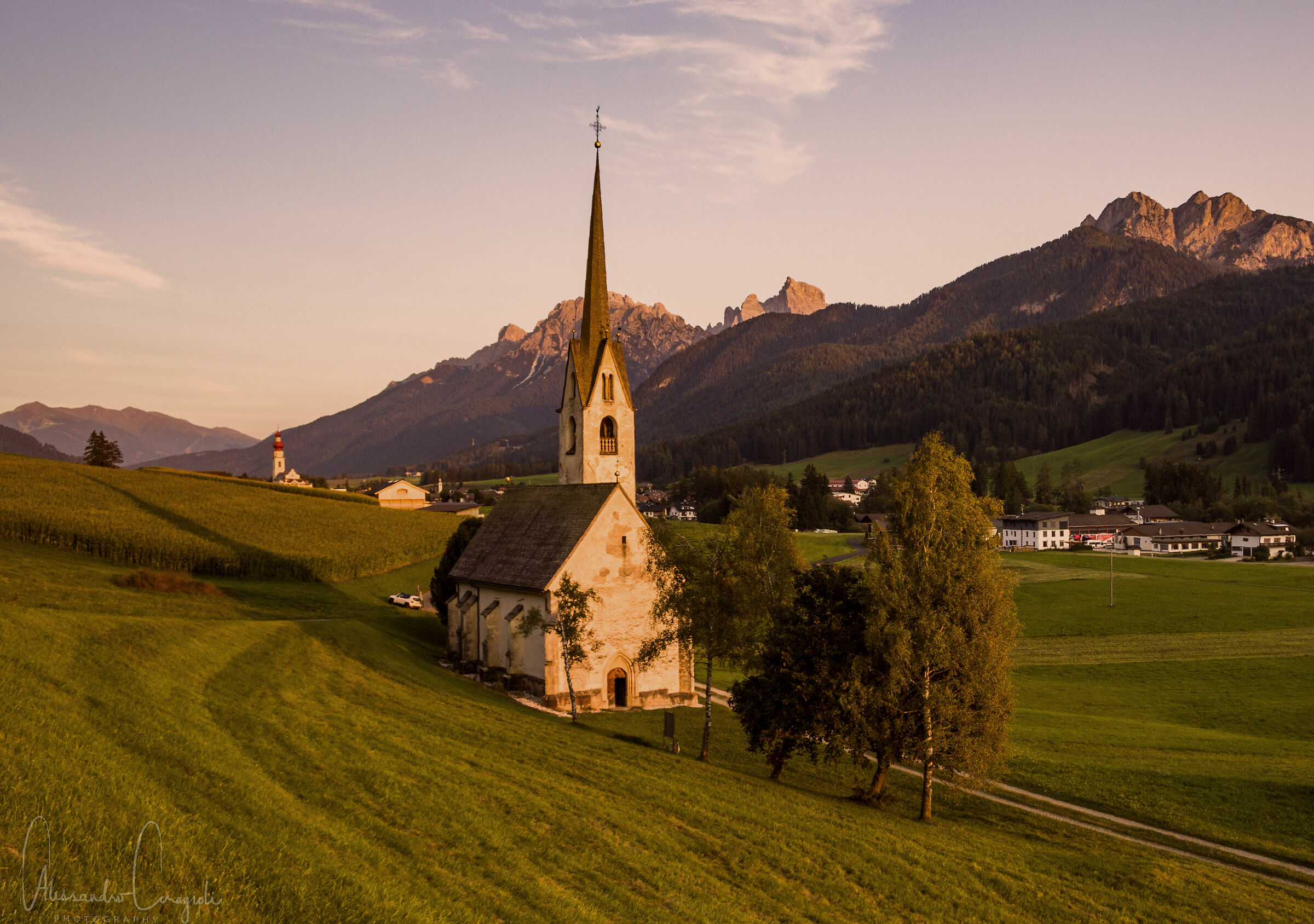 Val Pusteria al tramonto