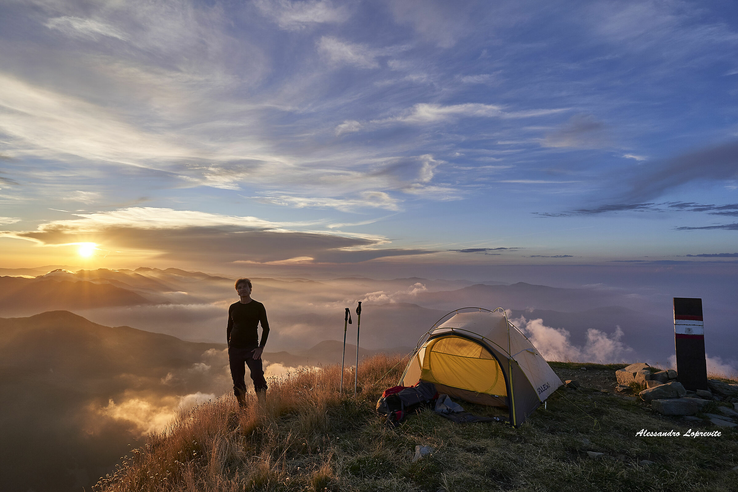 Tramonto sull'Alpe di Succiso