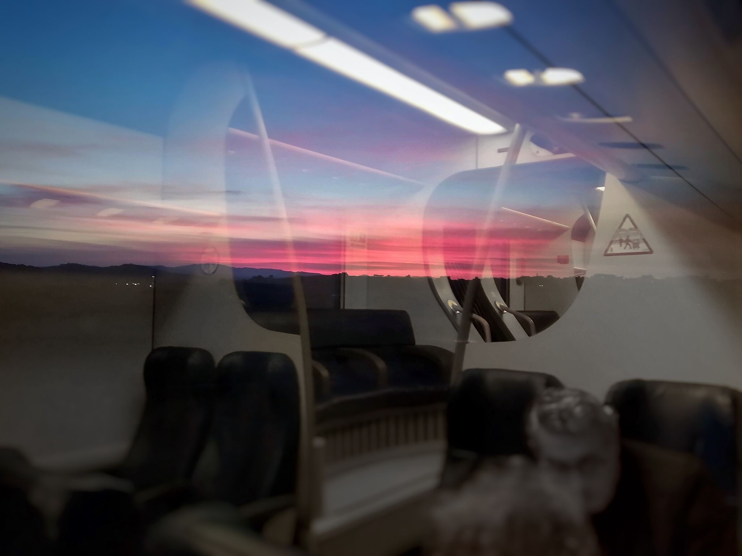 B/w travel into the sunset