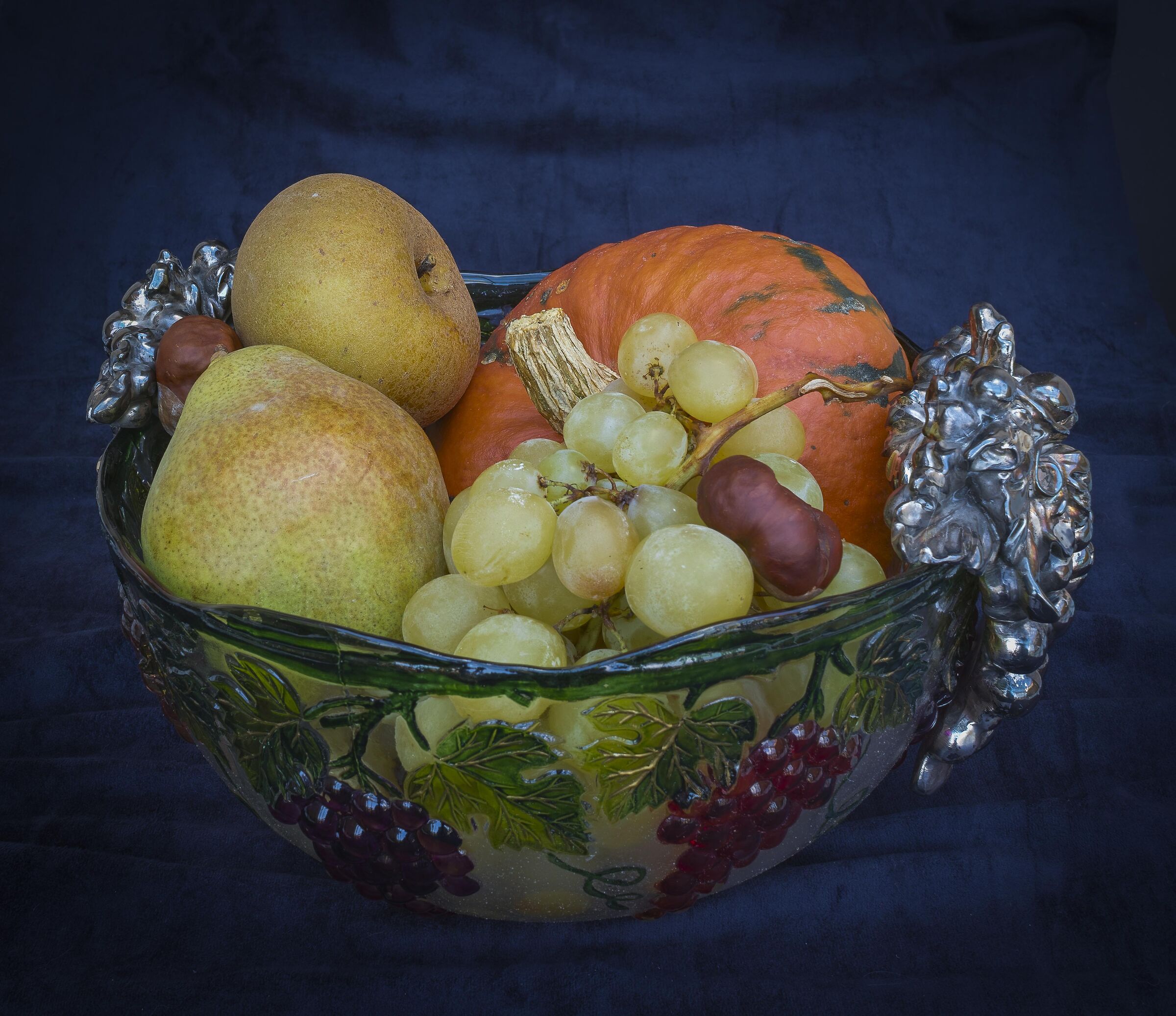 Autumn fruits with pumpkin