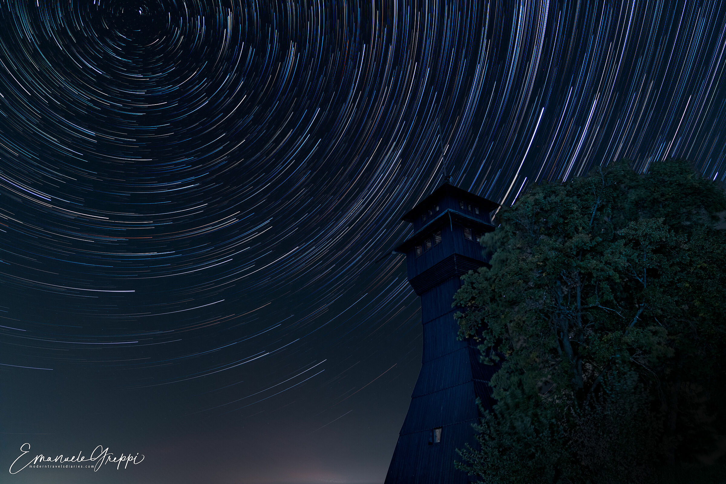 Startrails on the Hagbergturm