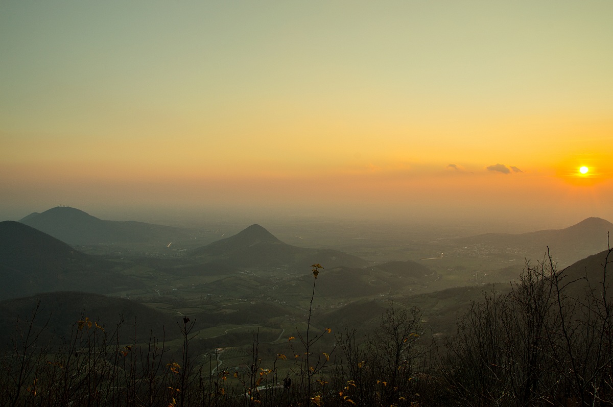 Sunset on the Euganean Hills