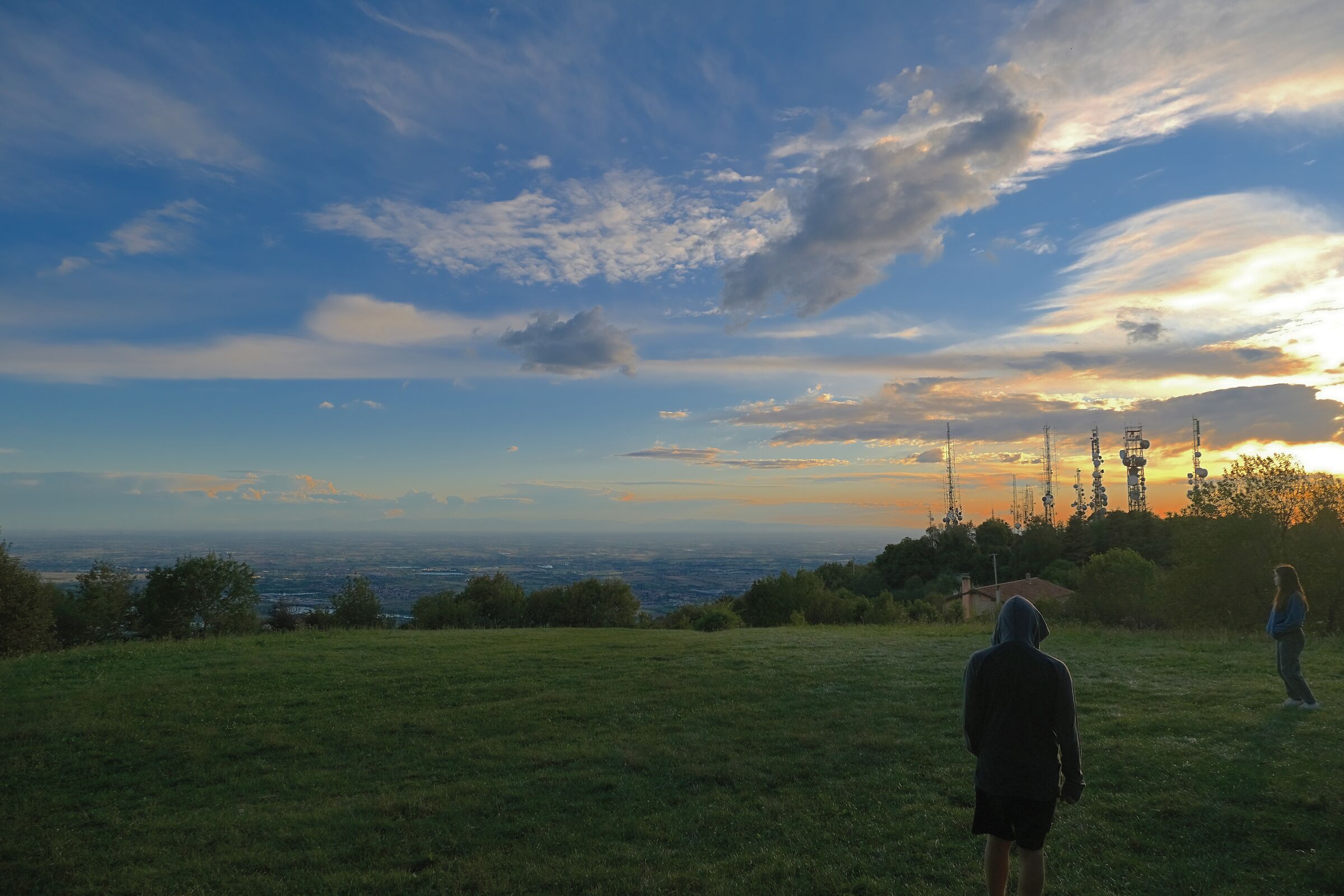 Sunset over the city