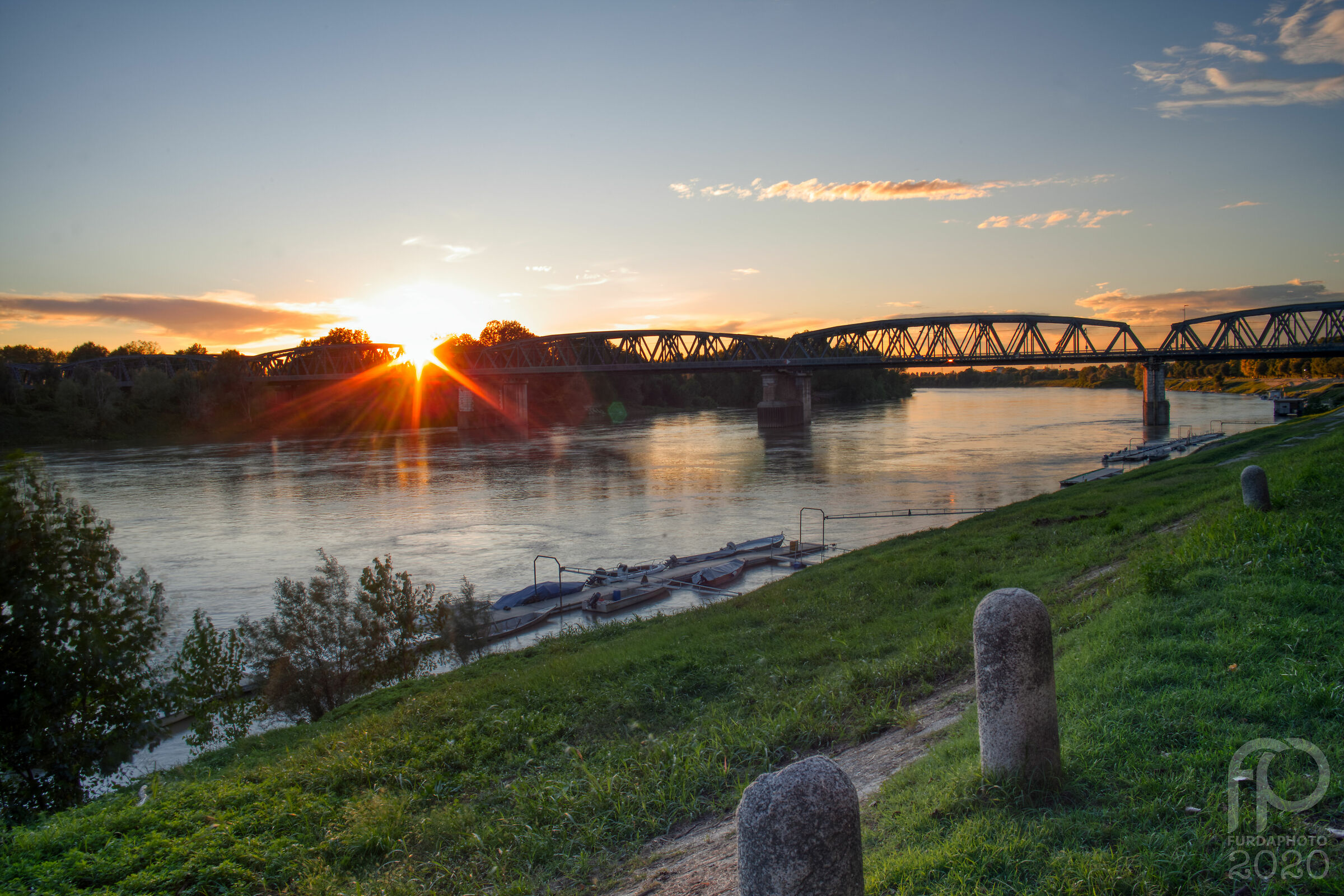Sunset on the Po - Cremona