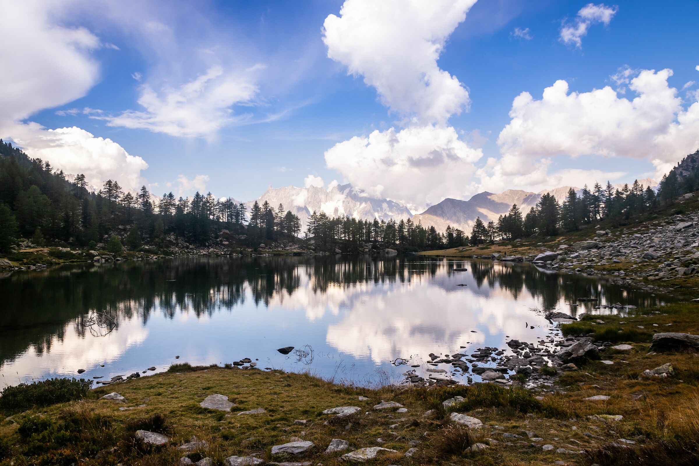 Mont Blanc in Lake D'Arpy