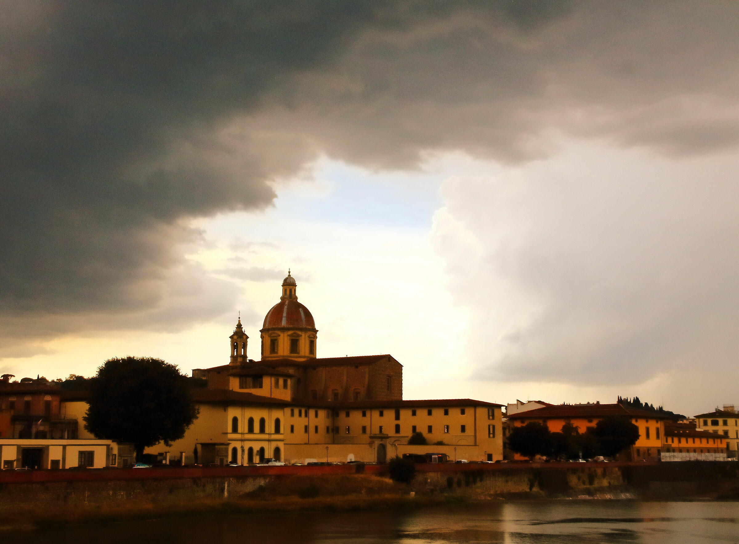 Menacing clouds over Florence